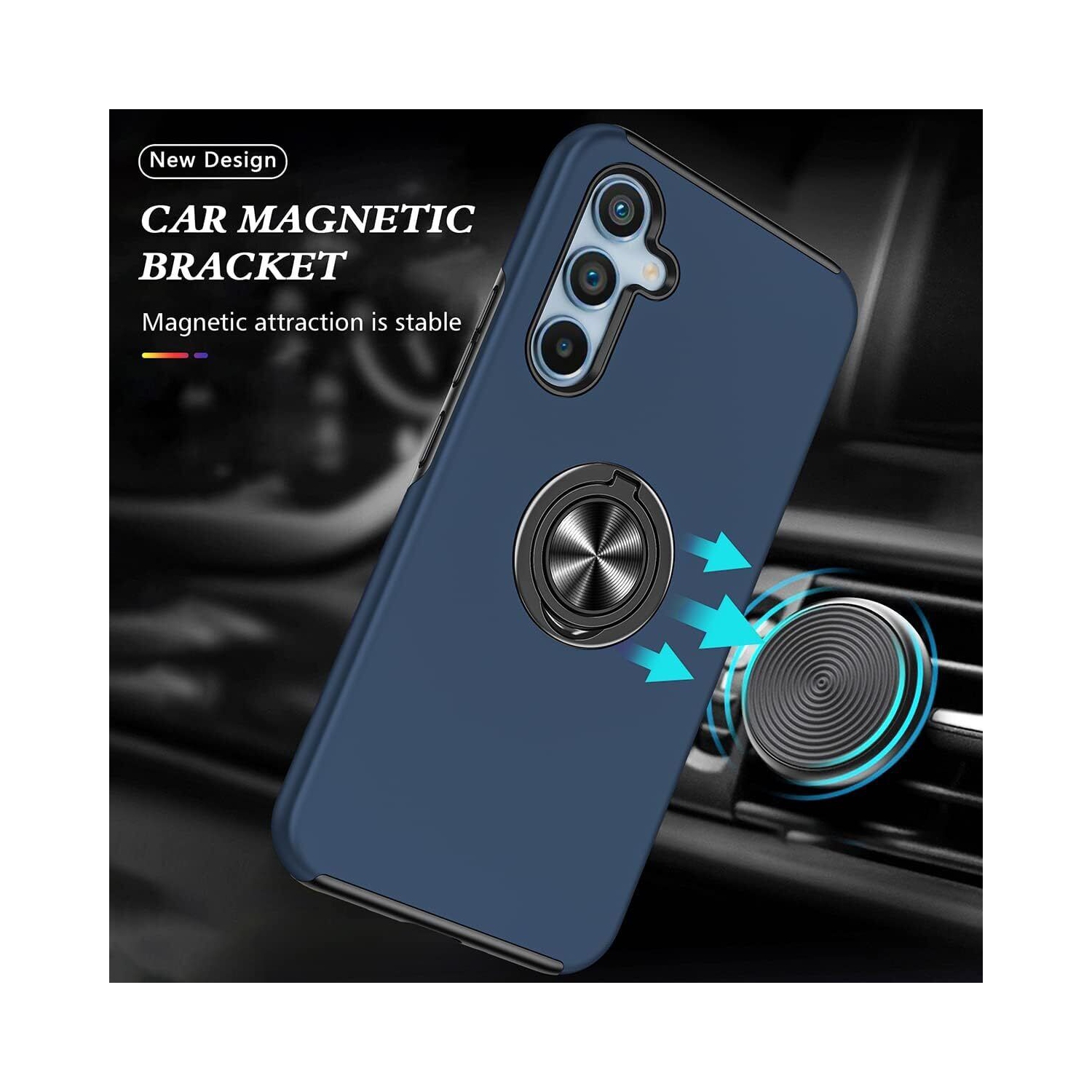 XCRS Dual-Layer Slim Design Armor Protection Cover, Built-in Magnetic Ring, Swirl Rotating Kickstand for Hands-Free View, Drop Protection Case for