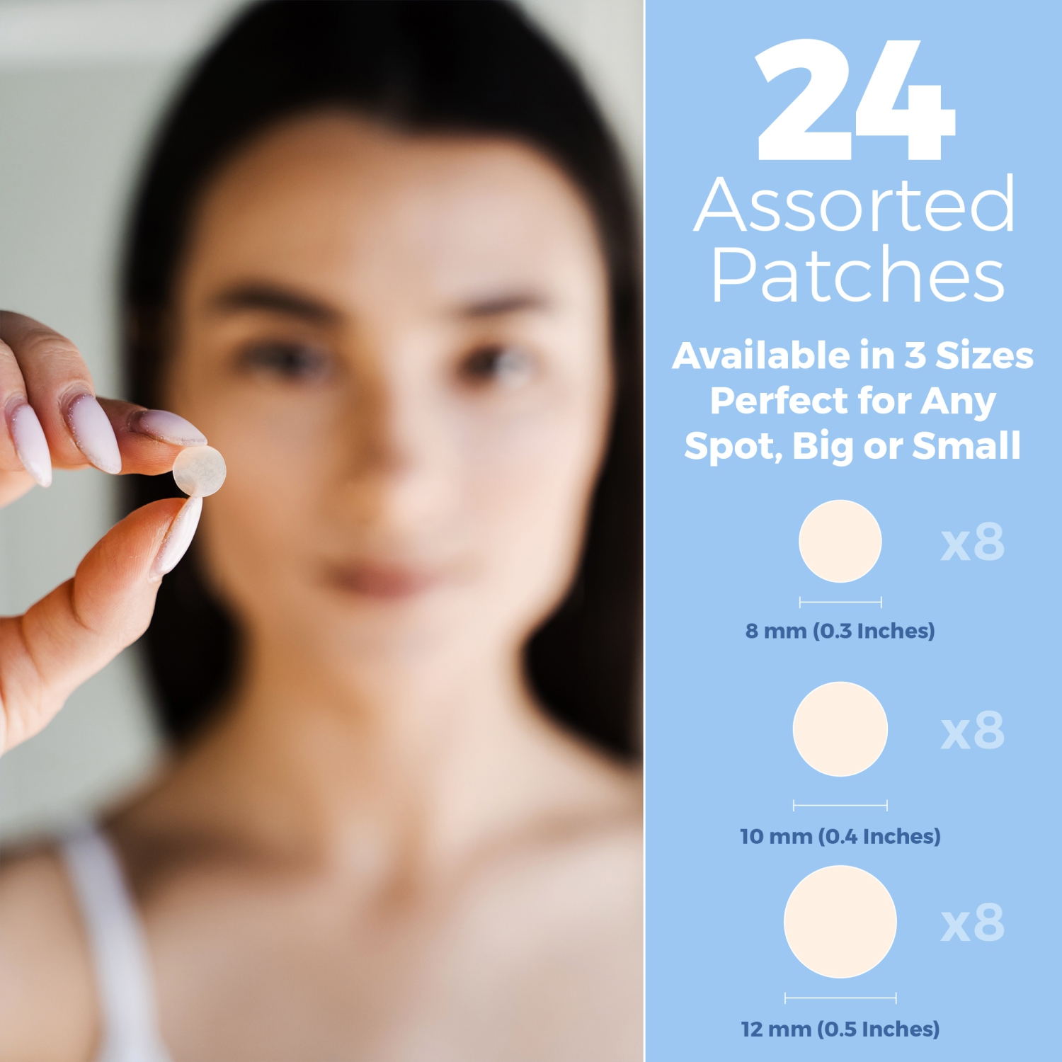 Acne Absorbing Covers - Hydrocolloid Acne Care Bandage Three Universal Patch Sizes, Acne Blemish Treatment for Face & Skin Spot Pore Patch, Reduce