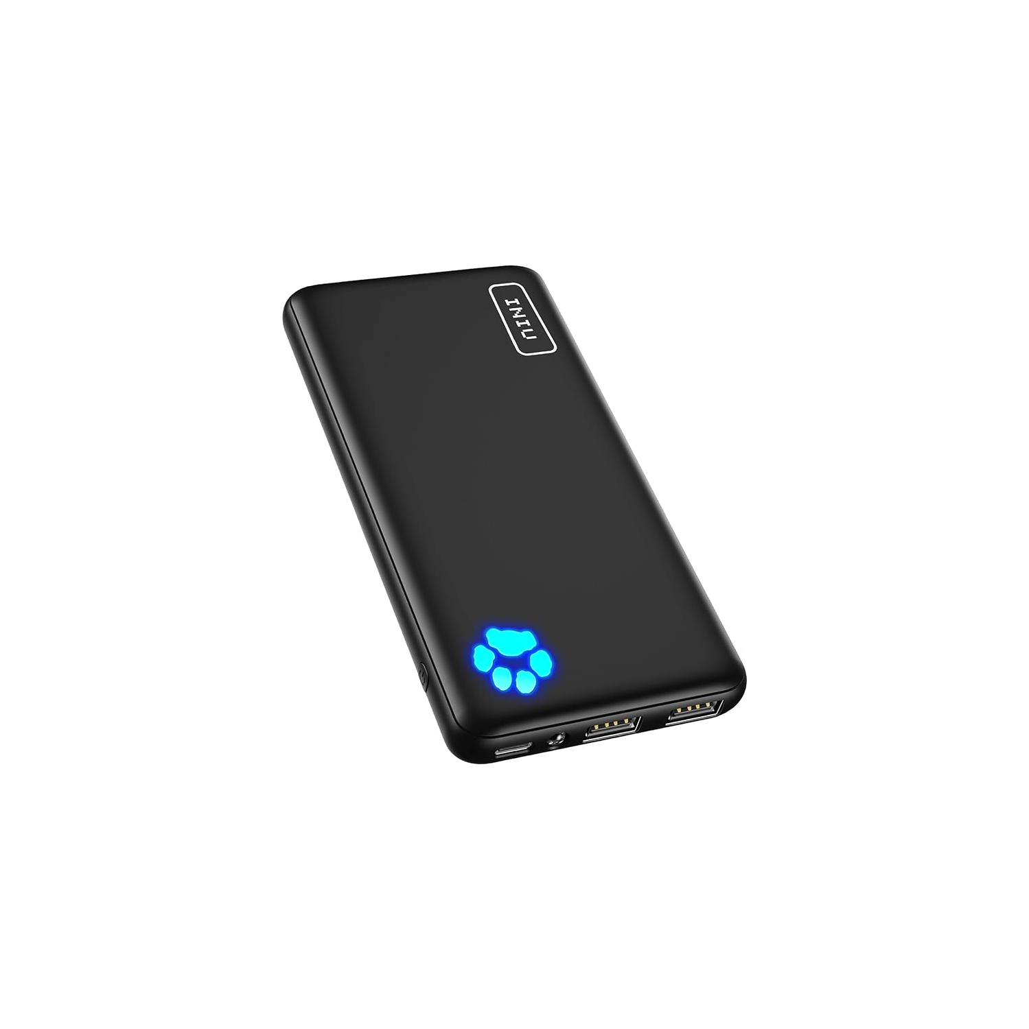 INIU PowerPaw Portable Charger Slimmest & Lightest Triple 3A Slim 10000mAh Dual USB Fast Charging Power Bank (BI-B41) | Black