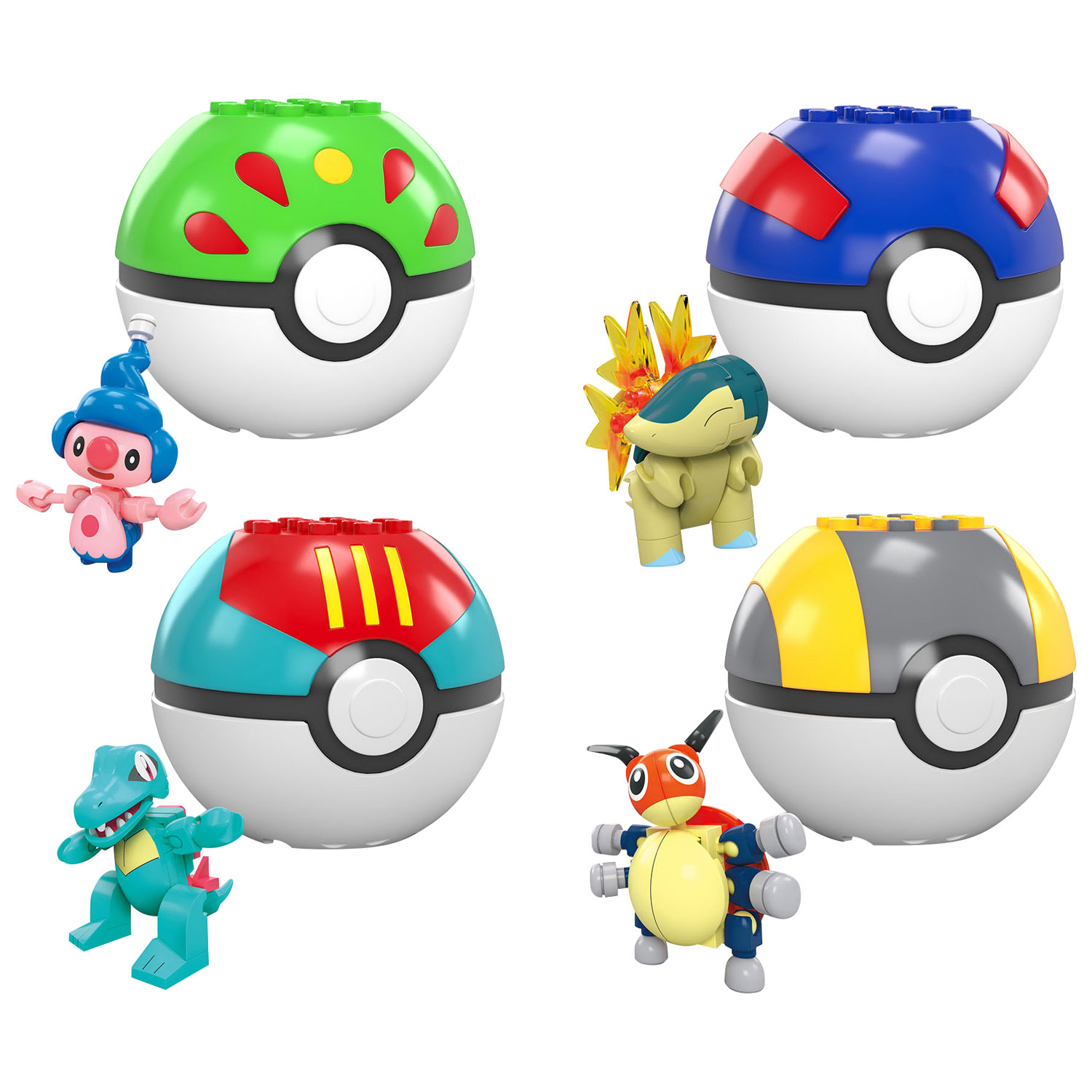Mattel MEGA Pokémon Gernerations Poké Ball Building Toy Bundle