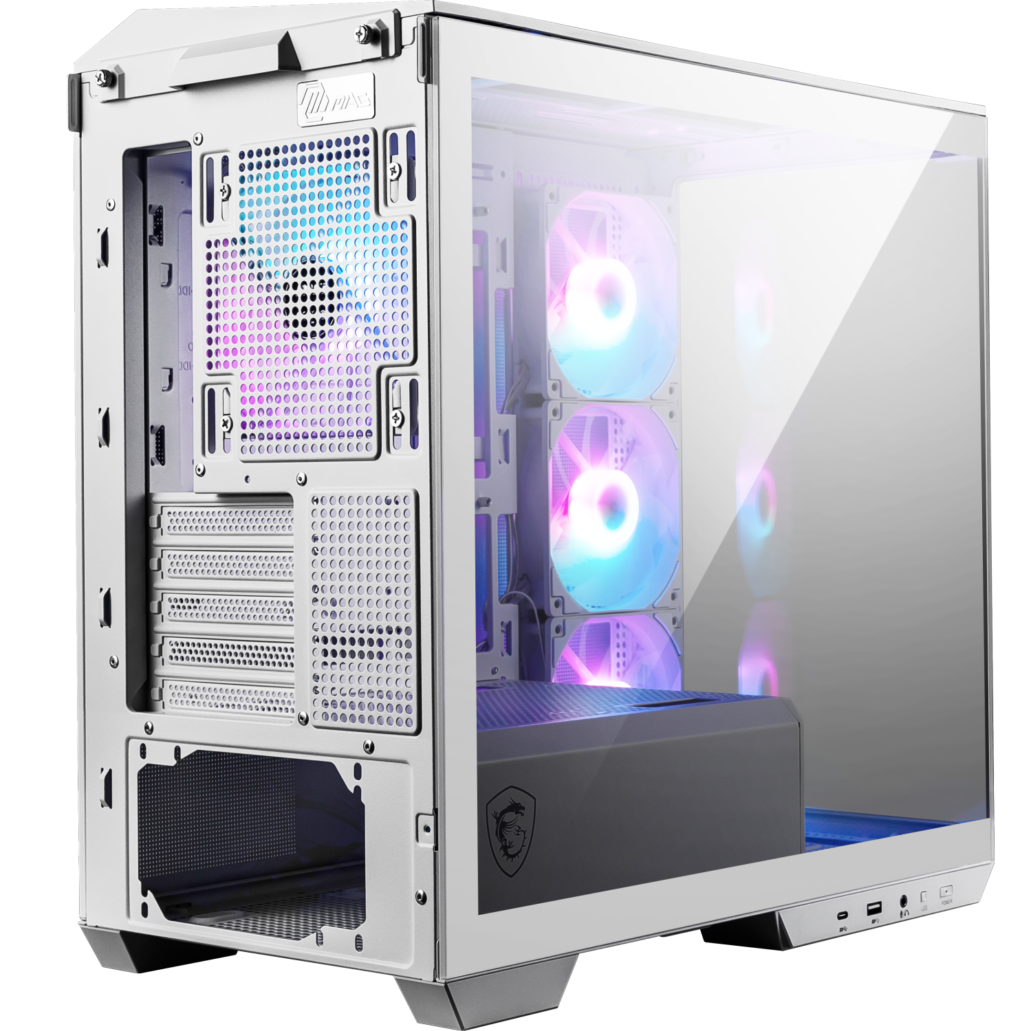 MSI MAG PANO M100R PZ White Micro ATX ARGB Gaming Case