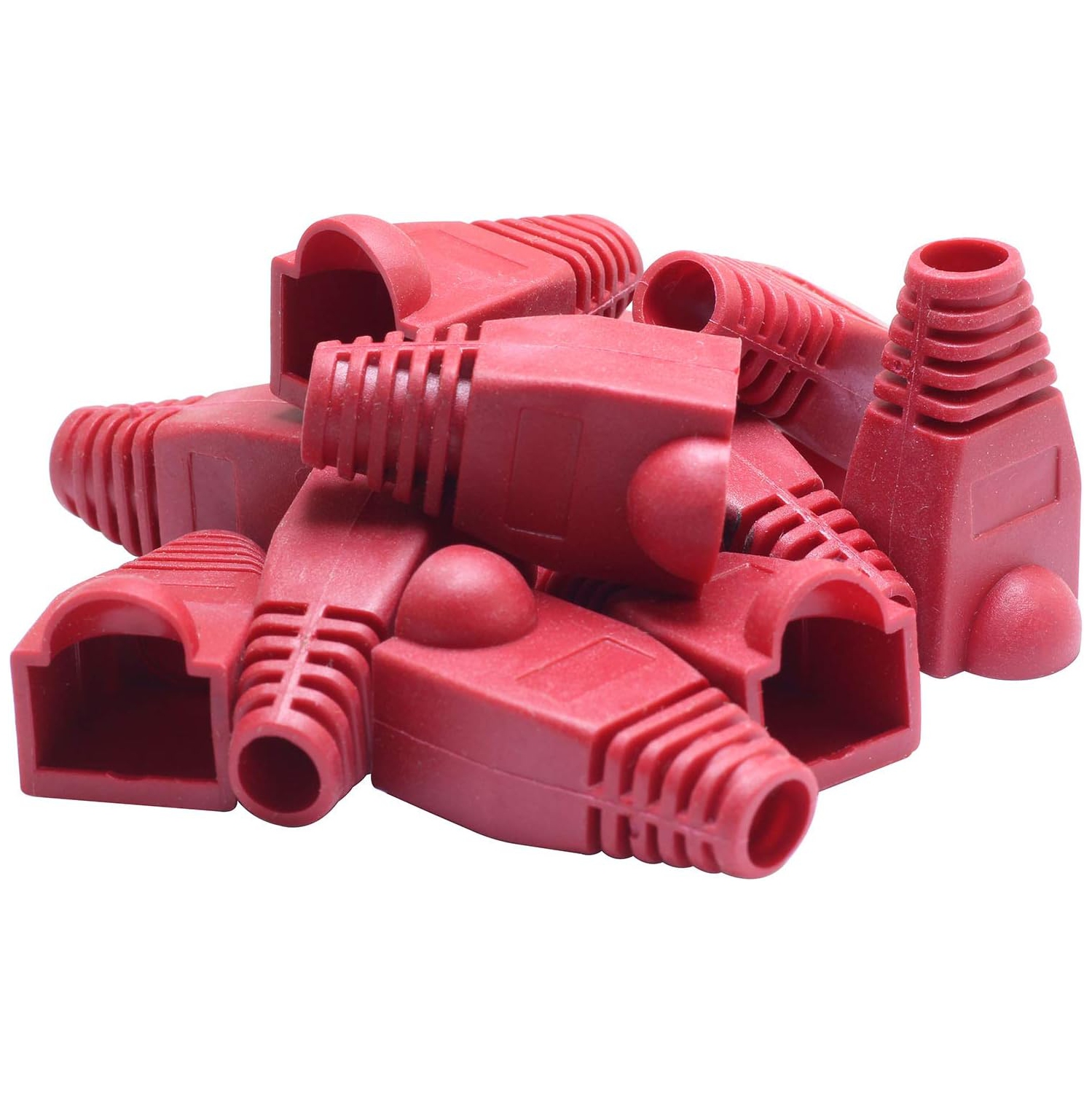 100PCS Red CAT5E CAT6 RJ45 Ethernet Network Cable Strain Relief Boots Cable Connector Plug Cover