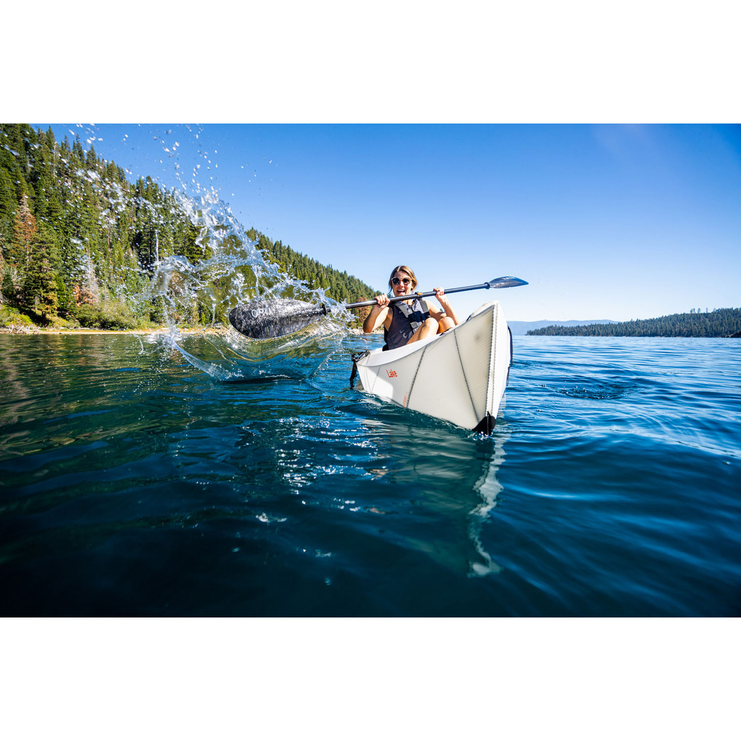 Oru Kayak Lake 9 ft. Foldable Kayak with Paddle - White