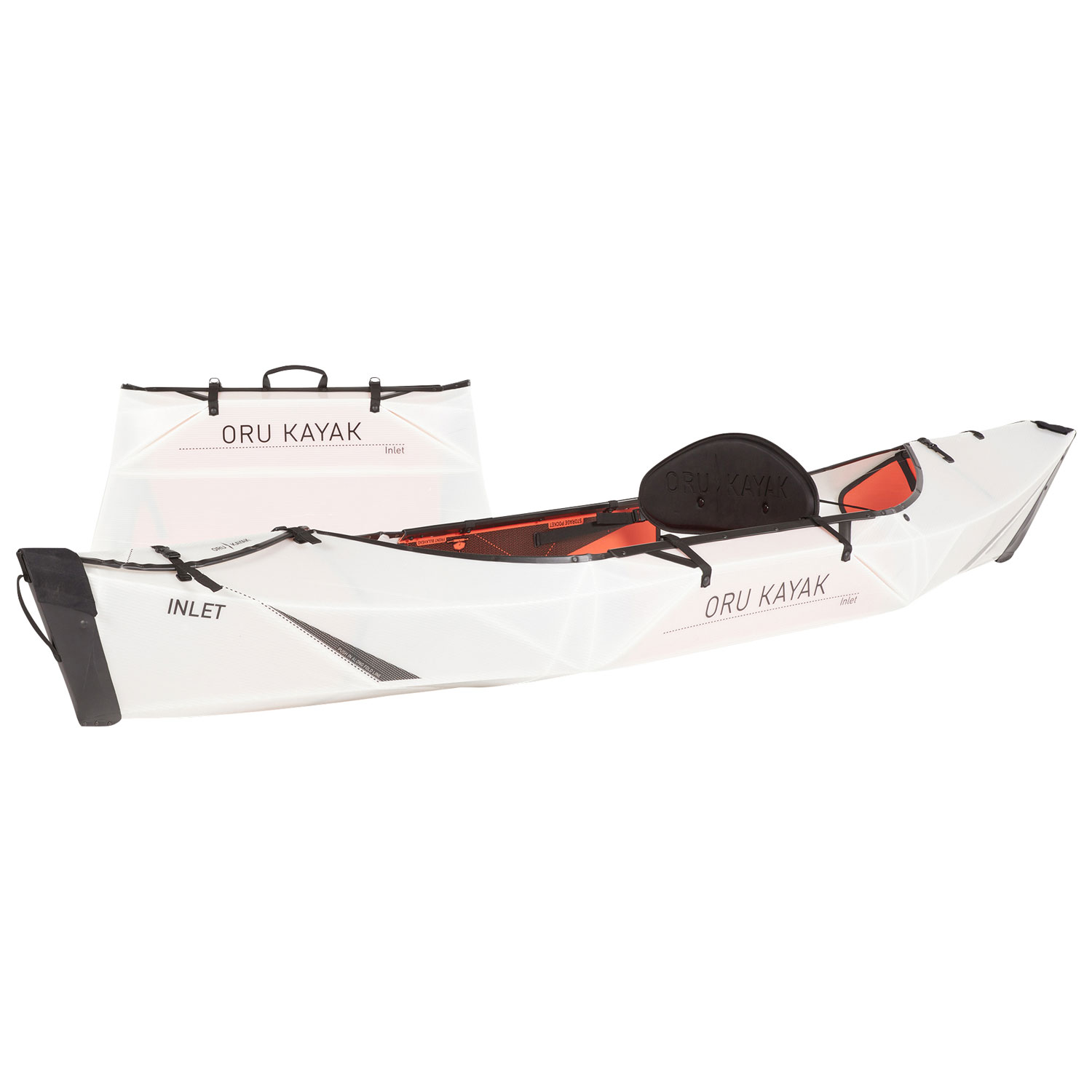Oru Kayak Inlet 10 ft. Foldable Kayak with Paddle - White