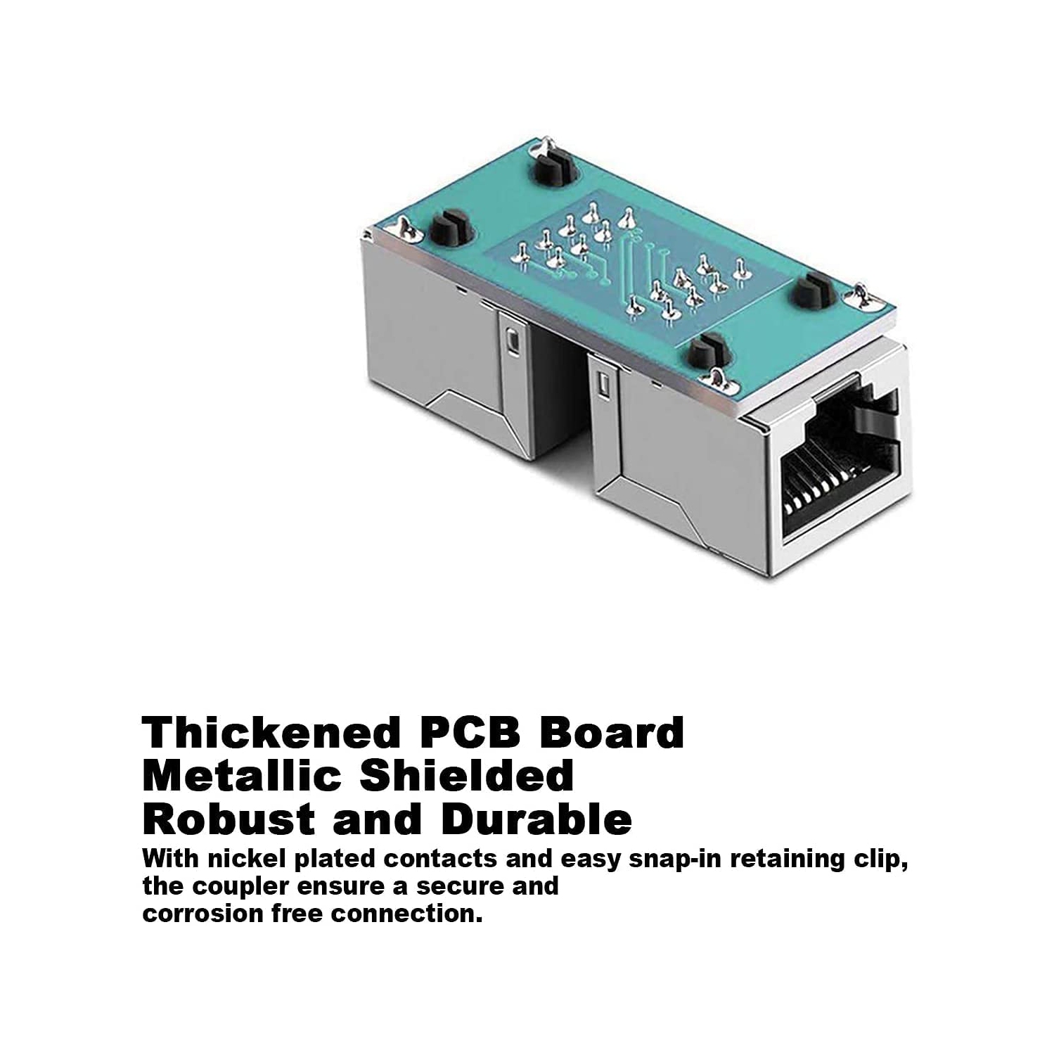 Coupleur aligné RJ45, coupleur RJ45, coupleur de réseau, pour connecteur d'extension de câble Ethernet Cat7/Cat6/Cat5e/Cat5 - femelle