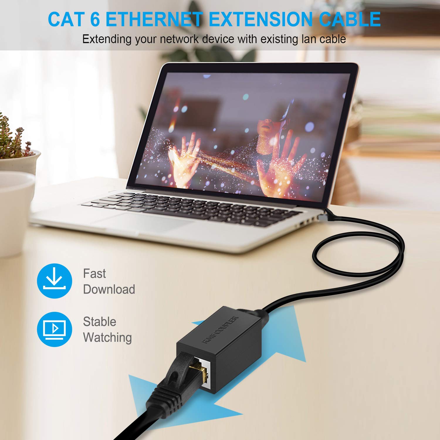 Coupleur aligné RJ45, coupleur RJ45, coupleur de réseau, pour connecteur d'extension de câble Ethernet Cat7/Cat6/Cat5e/Cat5 - femelle