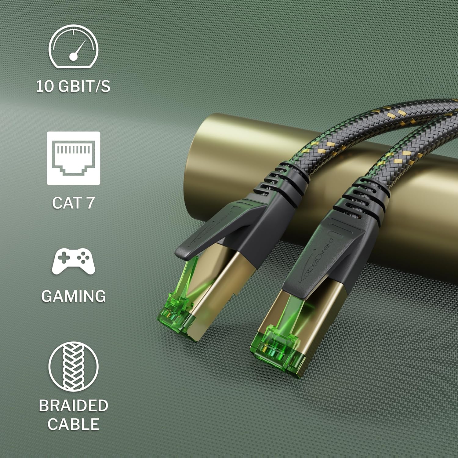 Cat 7 Ethernet, patch & network cable - 10Gbit/s high speed network cable –  KabelDirekt