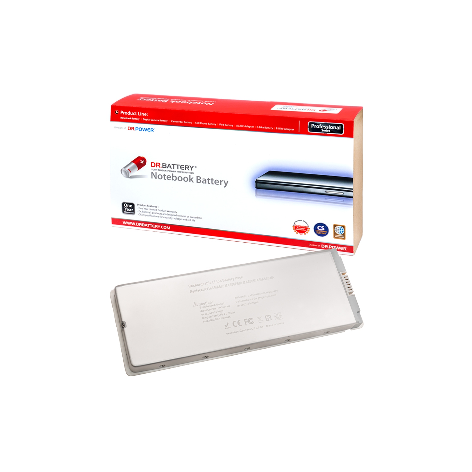 DR. Batterie A1181 A1185 compatible pour 13&nbsp;po Mid / Late 2006 Mid / Late 2007 Early 2008 / Mid 2009 MA254 MA255 MB402 MA566 MA561 MA699