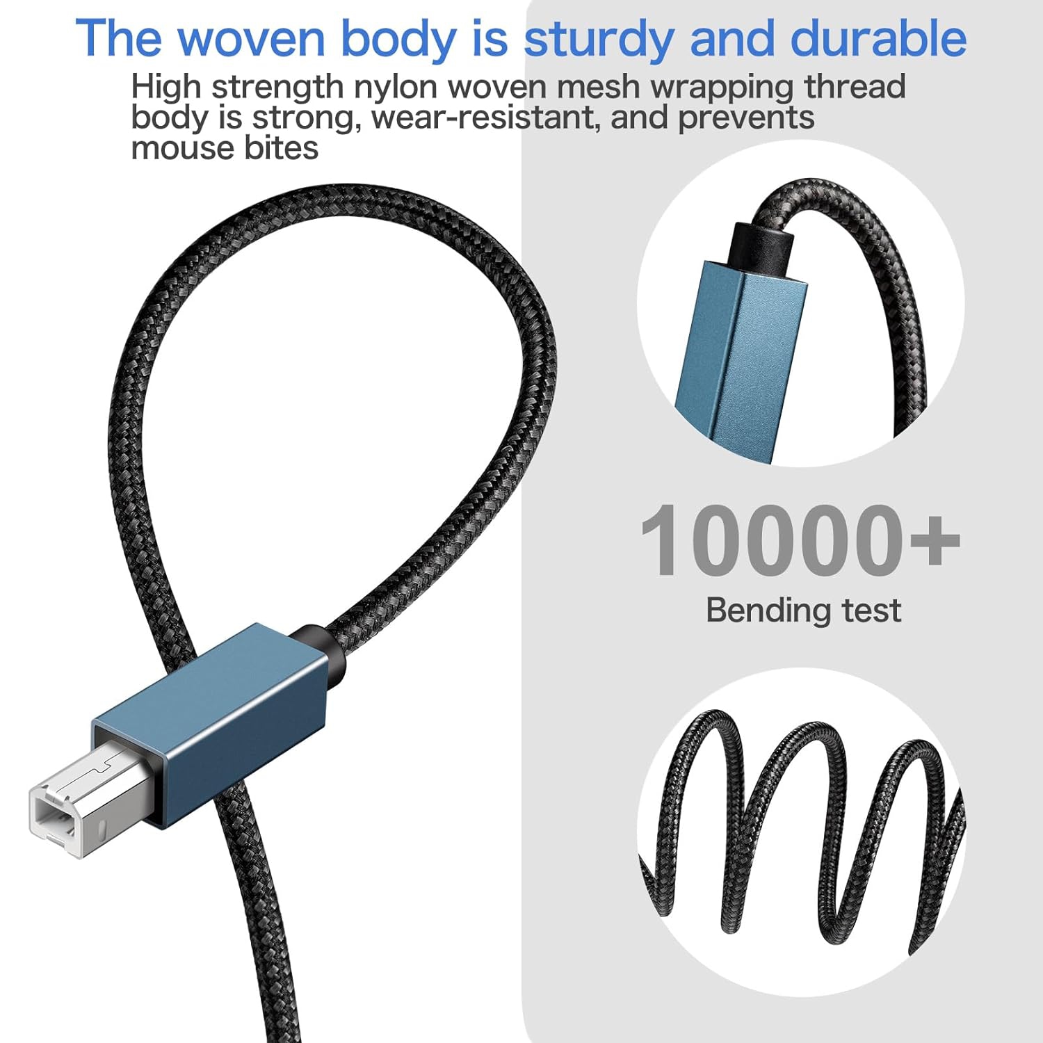 Printer Cable to USB C 2.0 Printer Cable USB-C to USB-B Cable C-Type Male to B-Type Male high-Speed Cable Compatible