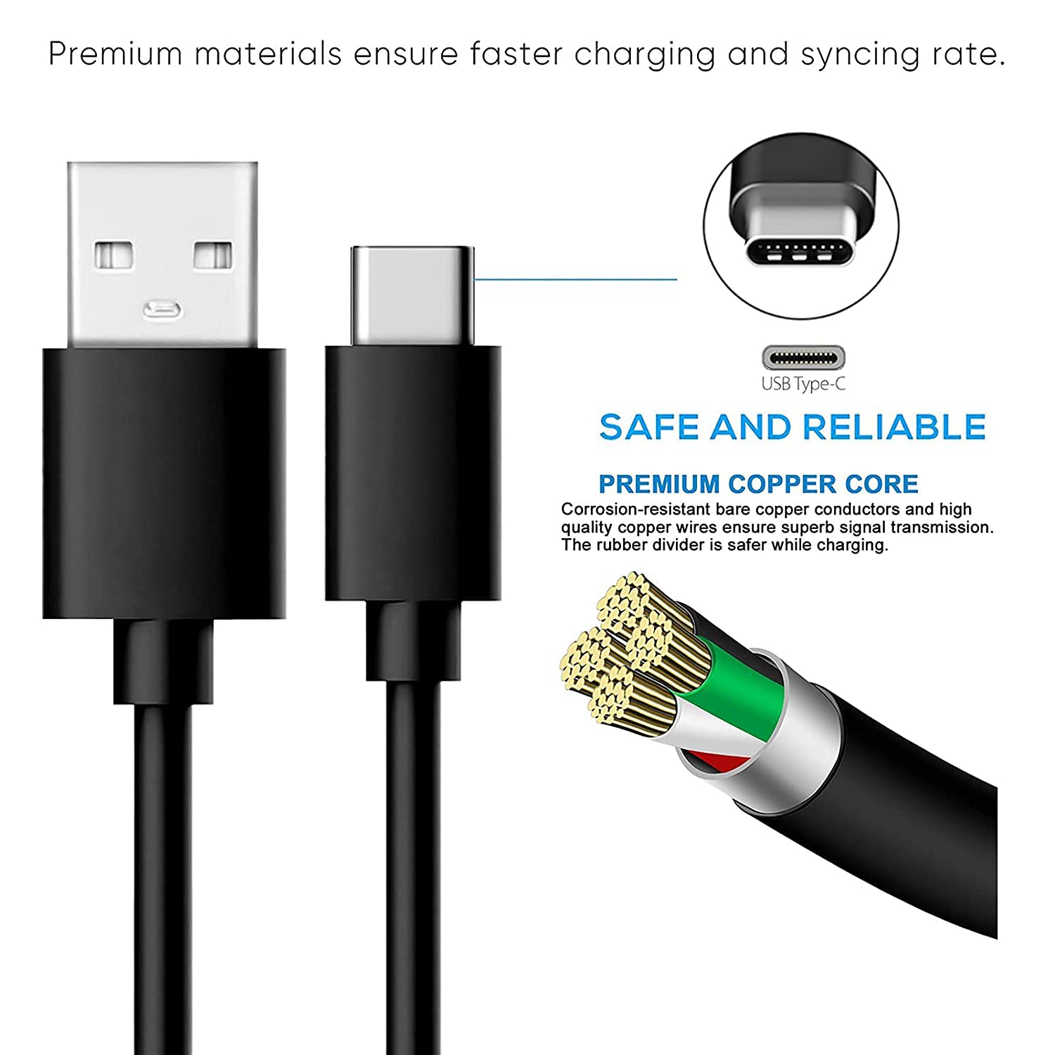 USB Type C Charging Cable Cord Fit for TCL Stylus 4X 5G 30 XE,TCL Flip Pro 4056,Alcatel Go Flip 4,Cricket Icon