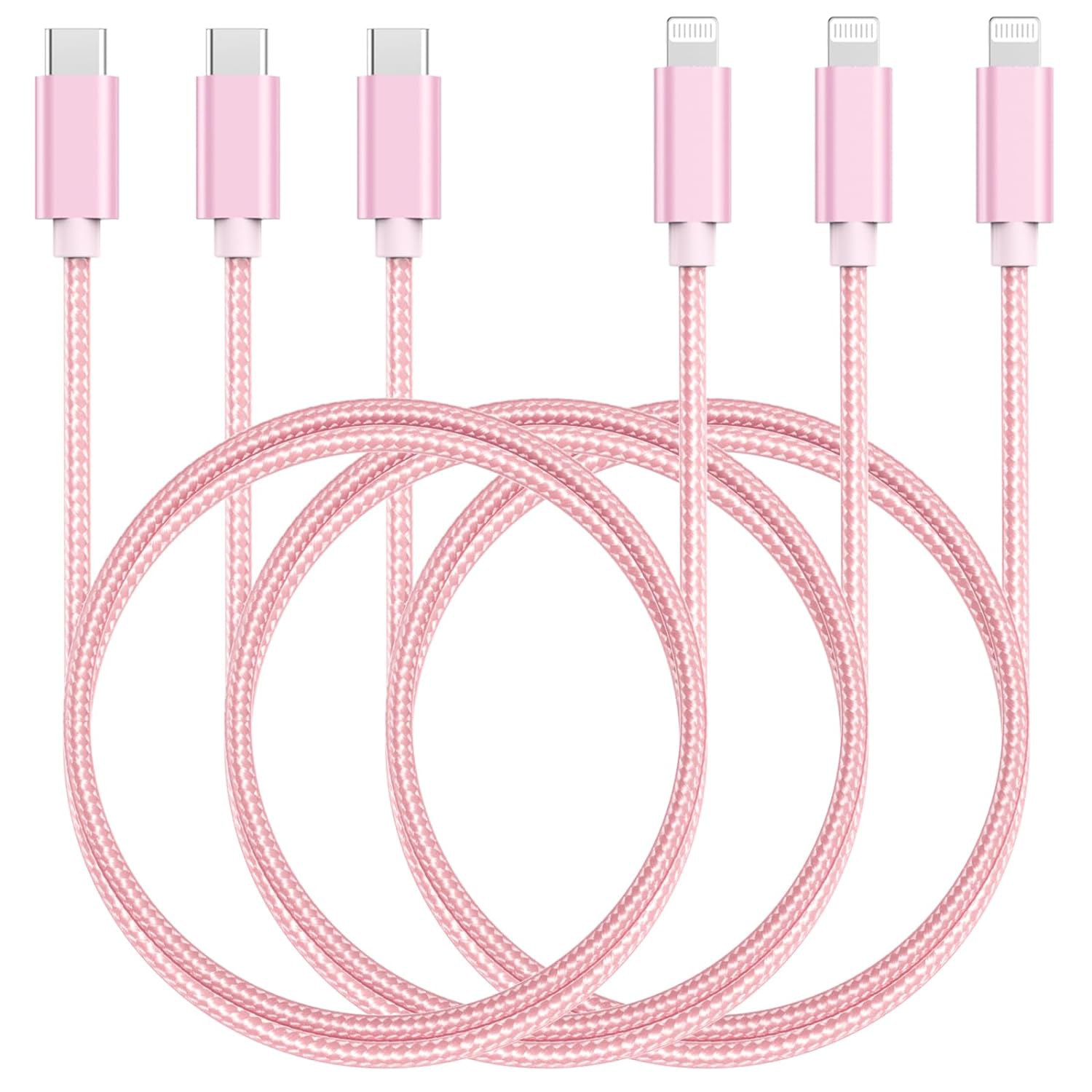 USB C to Lightning Cable, 3Pack 6Ft iPhone Charging Cable MFi