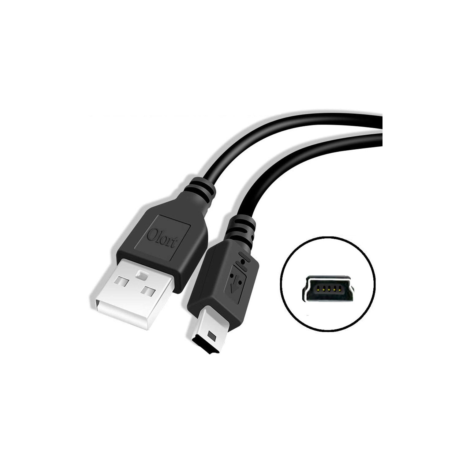 Long Camera USB Charger Cable Mini USB Data Transfer Cable for Canon Rebel T3i/PowerShot/EOS/DSLR Camera Cords,