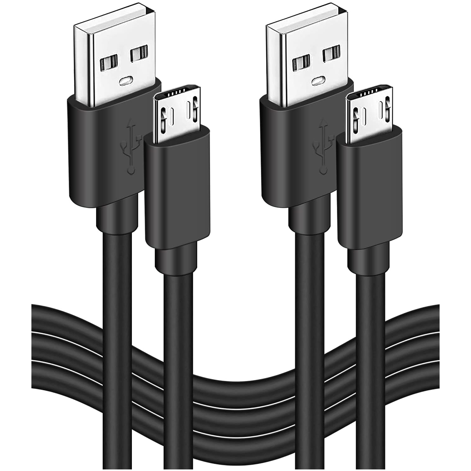 2-Pack 10FT Micro USB Power Cable Compatible with Fire TV Intel Computer,Roku,Keyboard,Chromecast,Azulle Quantum Access