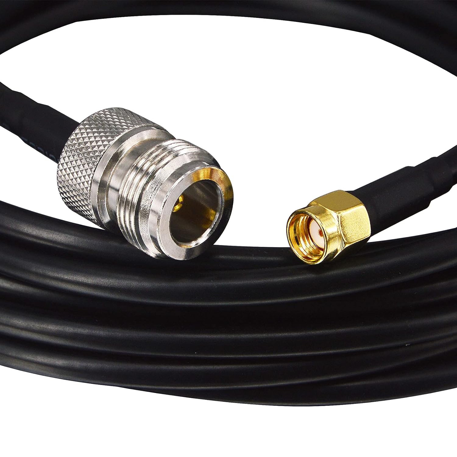 16.4FT N Female to RP-SMA Male Cable RG58 RP-SMA Male to N Type Female  Connector Low Loss Extension Coaxial