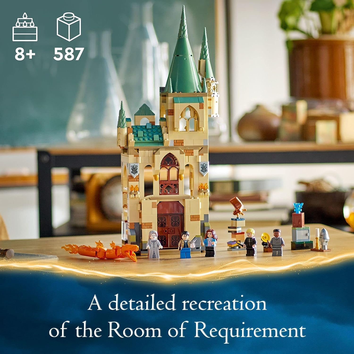 LEGO Harry Potter Hogwarts : Château de construction Room of Requirement du film Harry Potter, Harry, Hermione et Ron, les terres, le serpent de feu