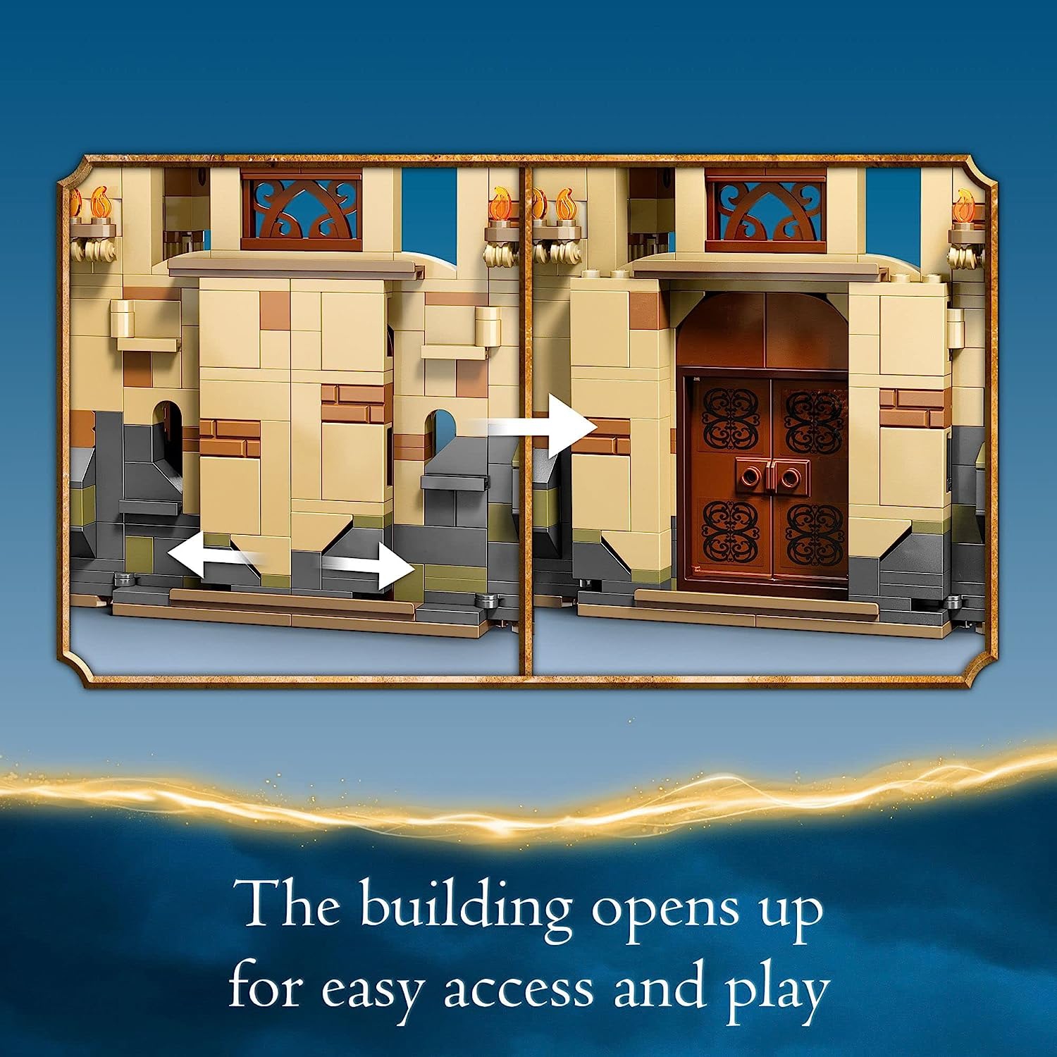 LEGO Harry Potter Hogwarts : Château de construction Room of Requirement du film Harry Potter, Harry, Hermione et Ron, les terres, le serpent de feu