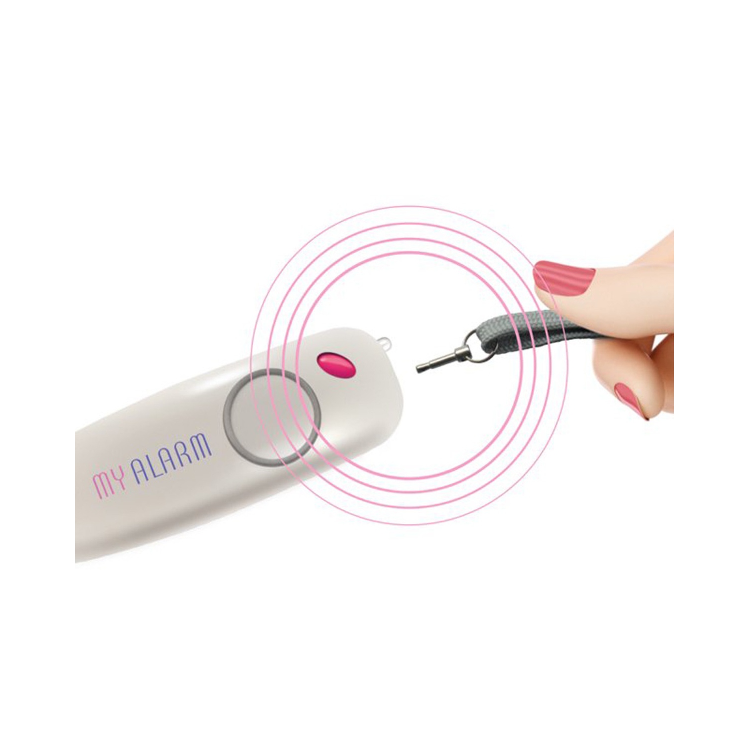 Alarme d'urgence portative Pro-4 My Alarm avec activation de cordon coulissant et mini lampe DEL intégrée, 2 piles AAA incluses