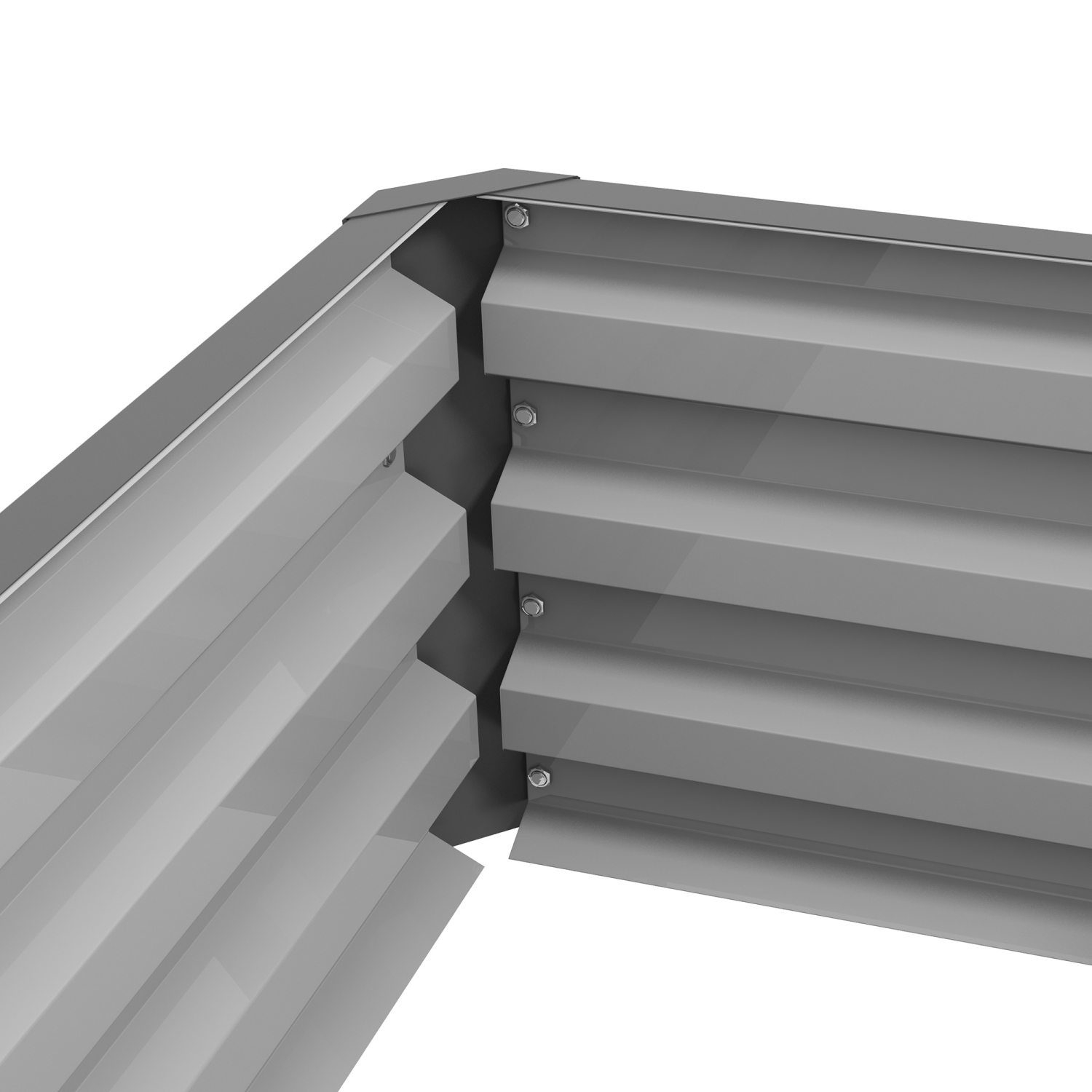 Jardinière surélevée de 4 x 2 x 1 pi Outsunny, jardinière en acier galvanisé, légumes, fleurs, herbes, gris clair