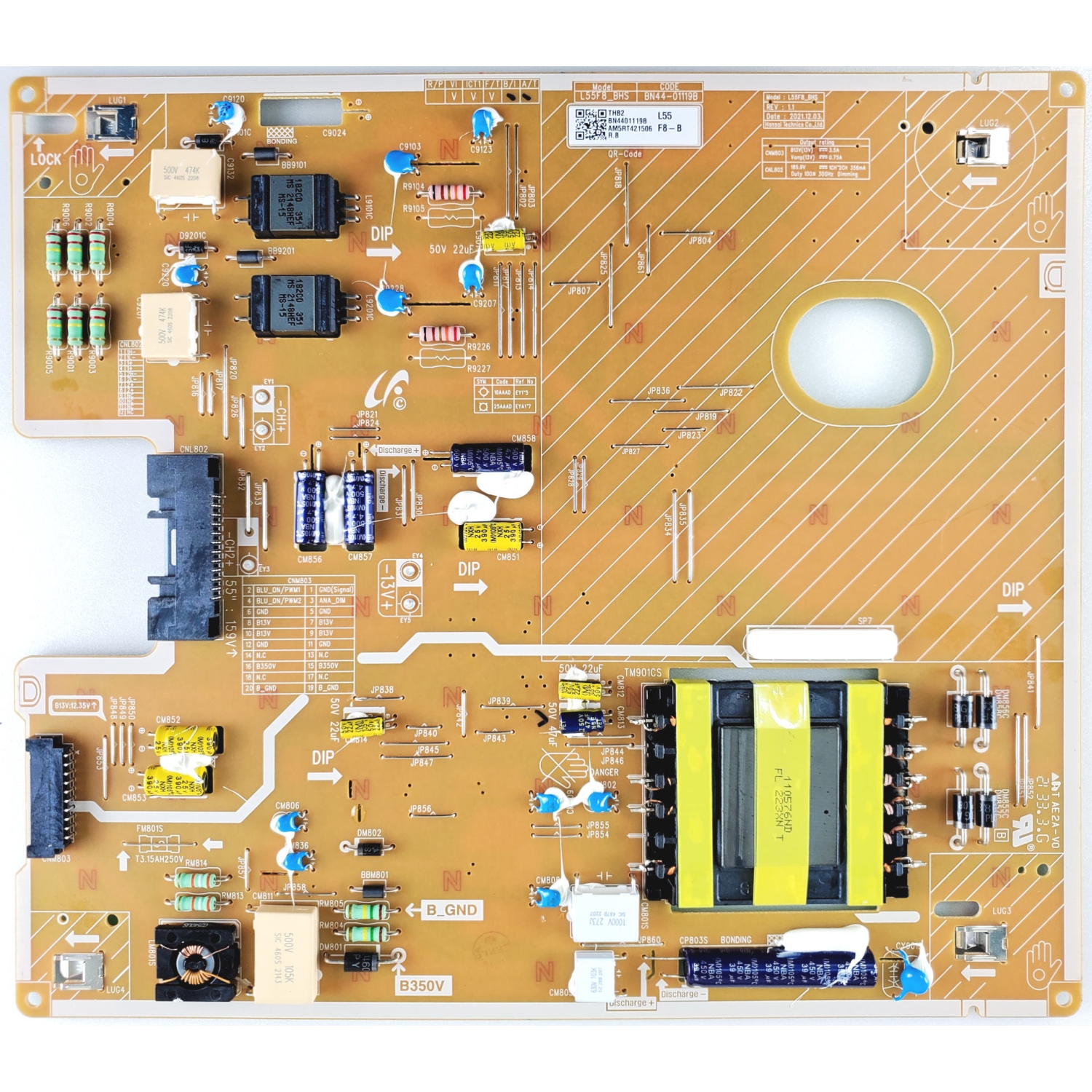 Refurbished (Good) Original Samsung TV Power Board BN44-01119B (Ver. AA01/CA02/CA09/AD04/CB06/AE05)