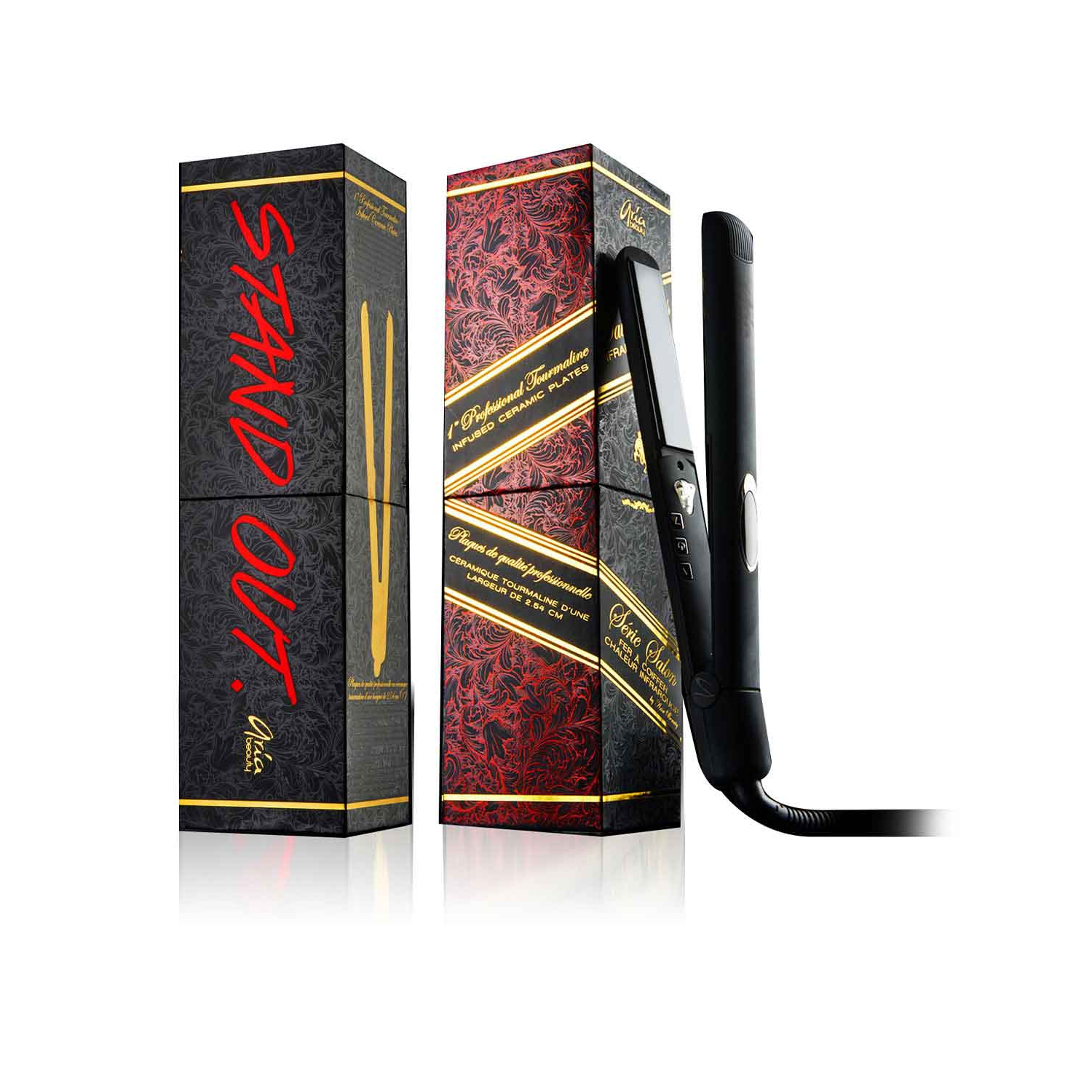 Aria Beauty - 1” Infrared Black Tourmaline Hair Straightener