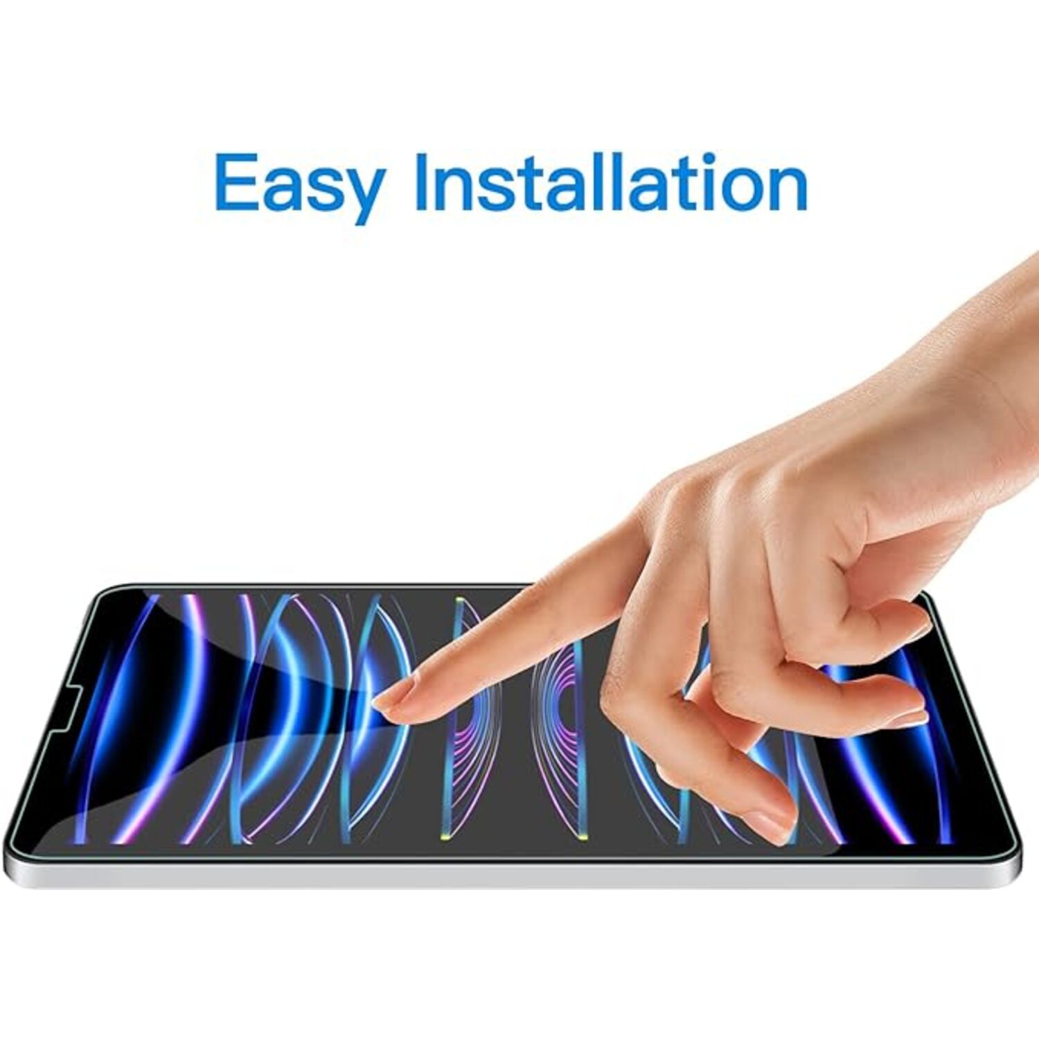 2-PACK - Screen Protector for iPad Pro 12.9 Inch 2022/2021/2020/2018 Model, Face ID Compatible, 9H Tempered Glass Film