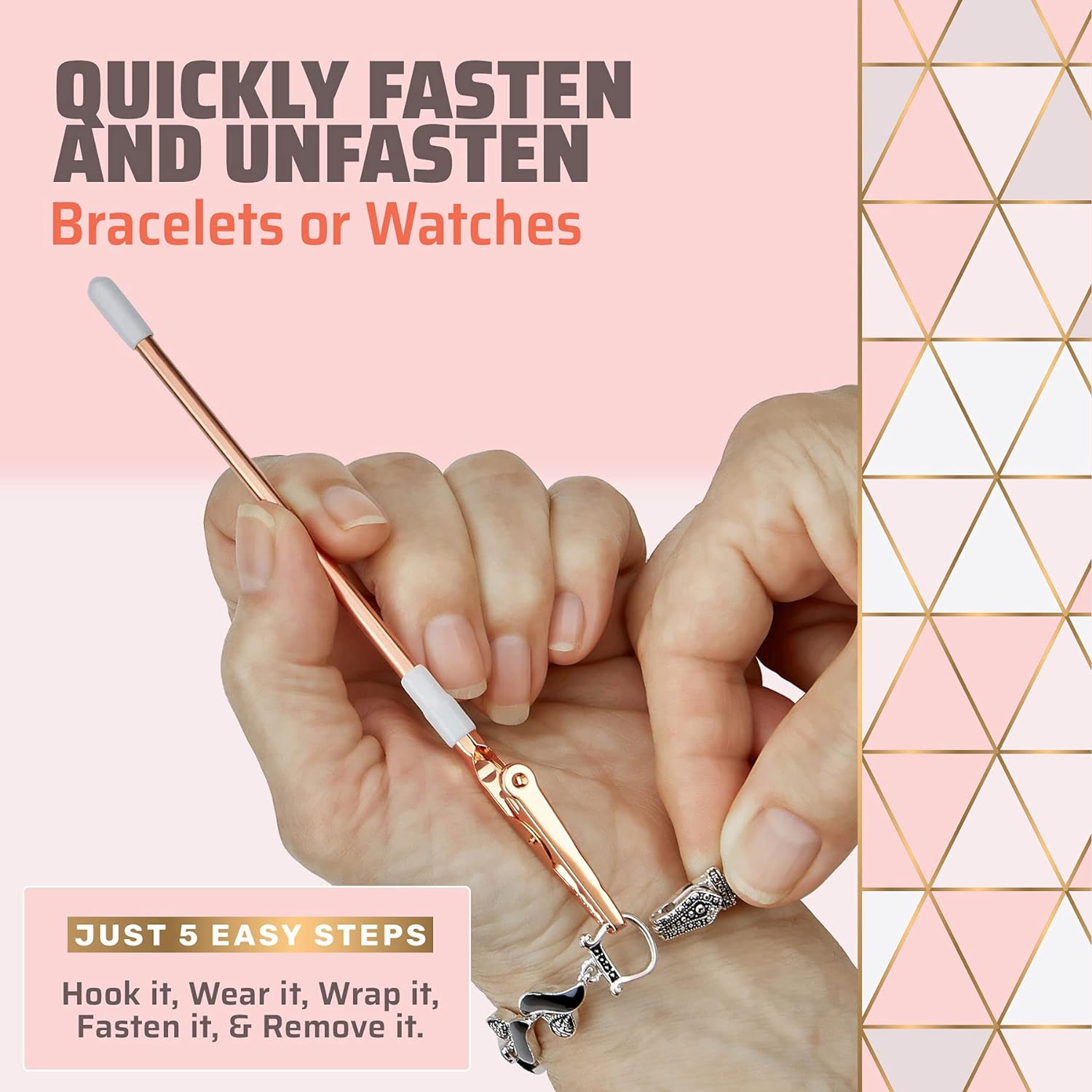 Medca Bracelet Buddy- Jewelry Helper Fastening Aid to Quickly Fasten and  Unfasten Bracelets or Watches