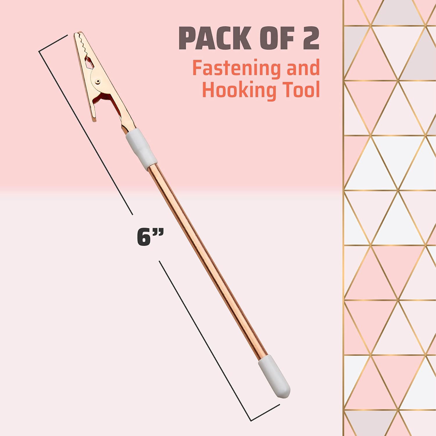 Jewelry Helper - 6" Fastening and Hooking Tool for Bracelets, Watches, Necklaces and Clasps or Closures - Buddy Helps Prevent Wrist Strain for