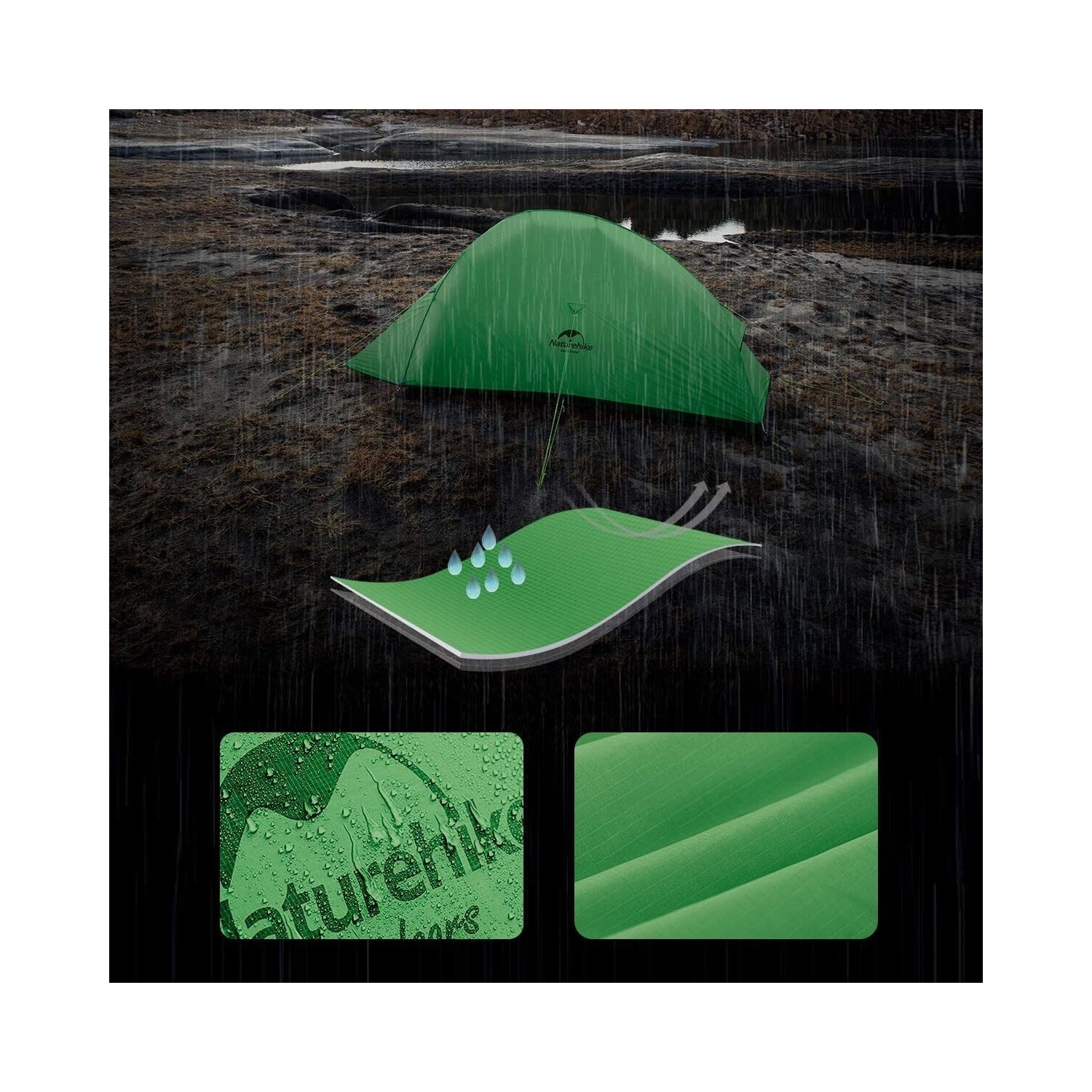 Naturehike Upgraded Cloud Up 2 Person Backpacking Tent for 4 Season Lightweight