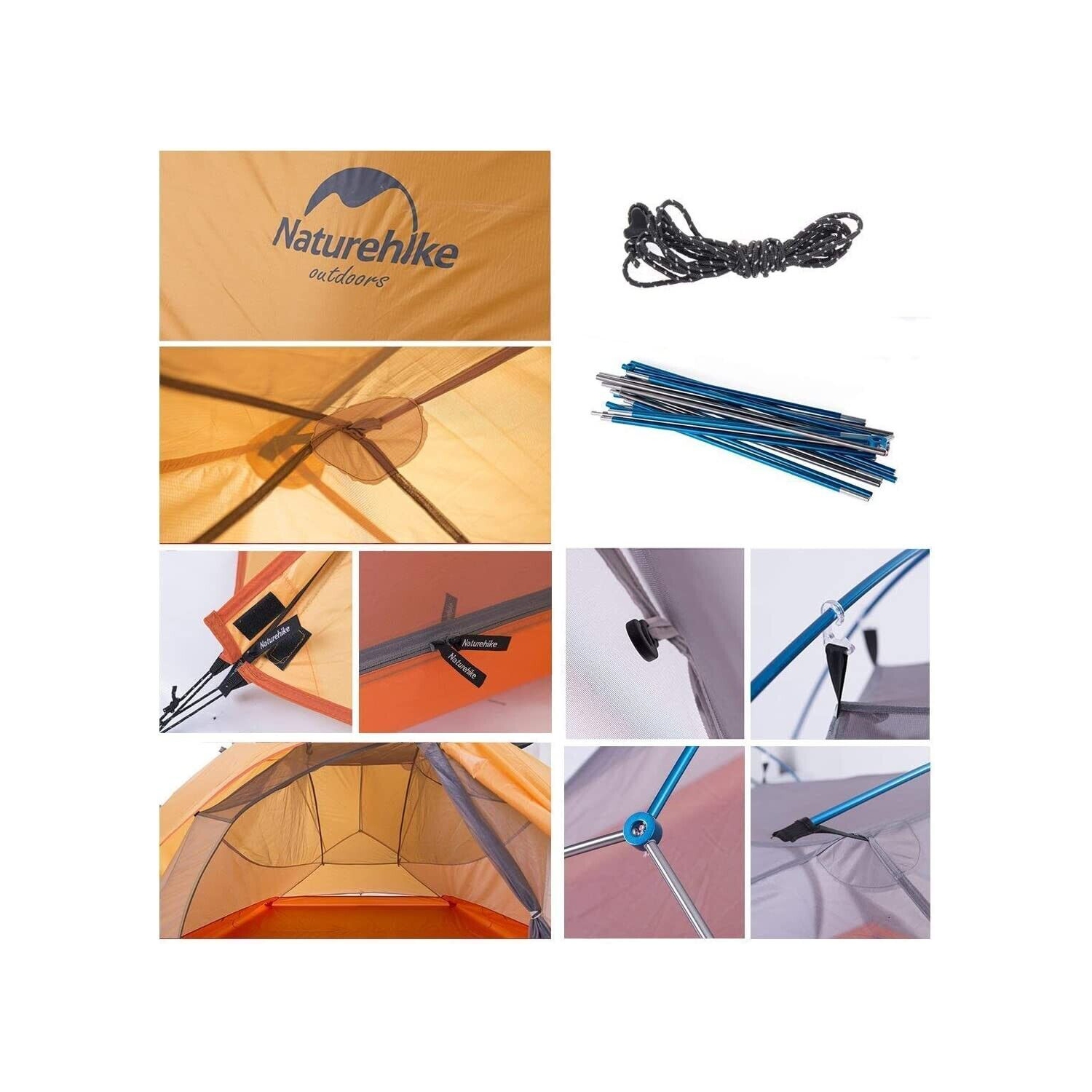 Naturehike Upgraded Cloud Up 2 Person Backpacking Tent for 4 Season Lightweight