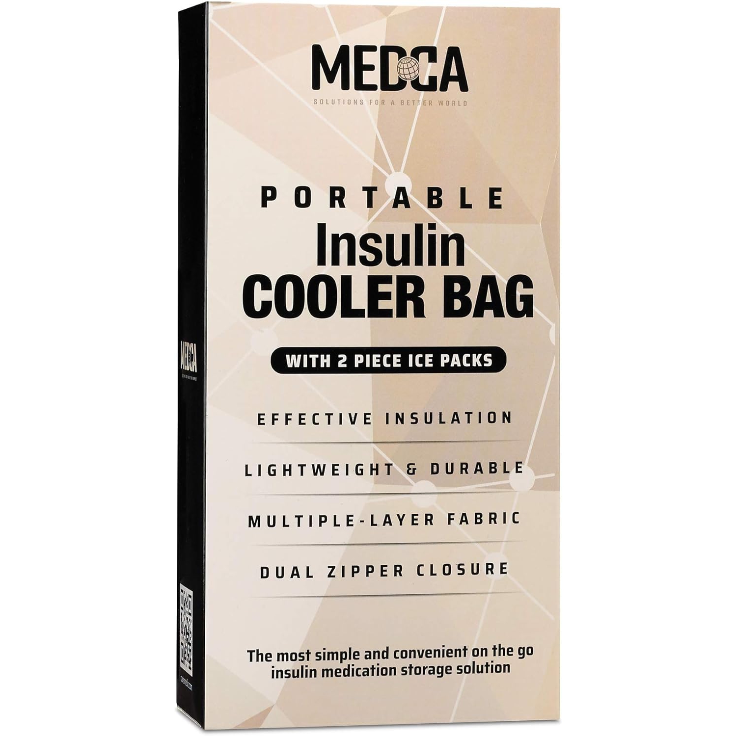 Étui de voyage isotherme pour diabétiques avec 2 blocs réfrigérants en gel – glacière de sacs réutilisables, légers et durables pour médicaments,