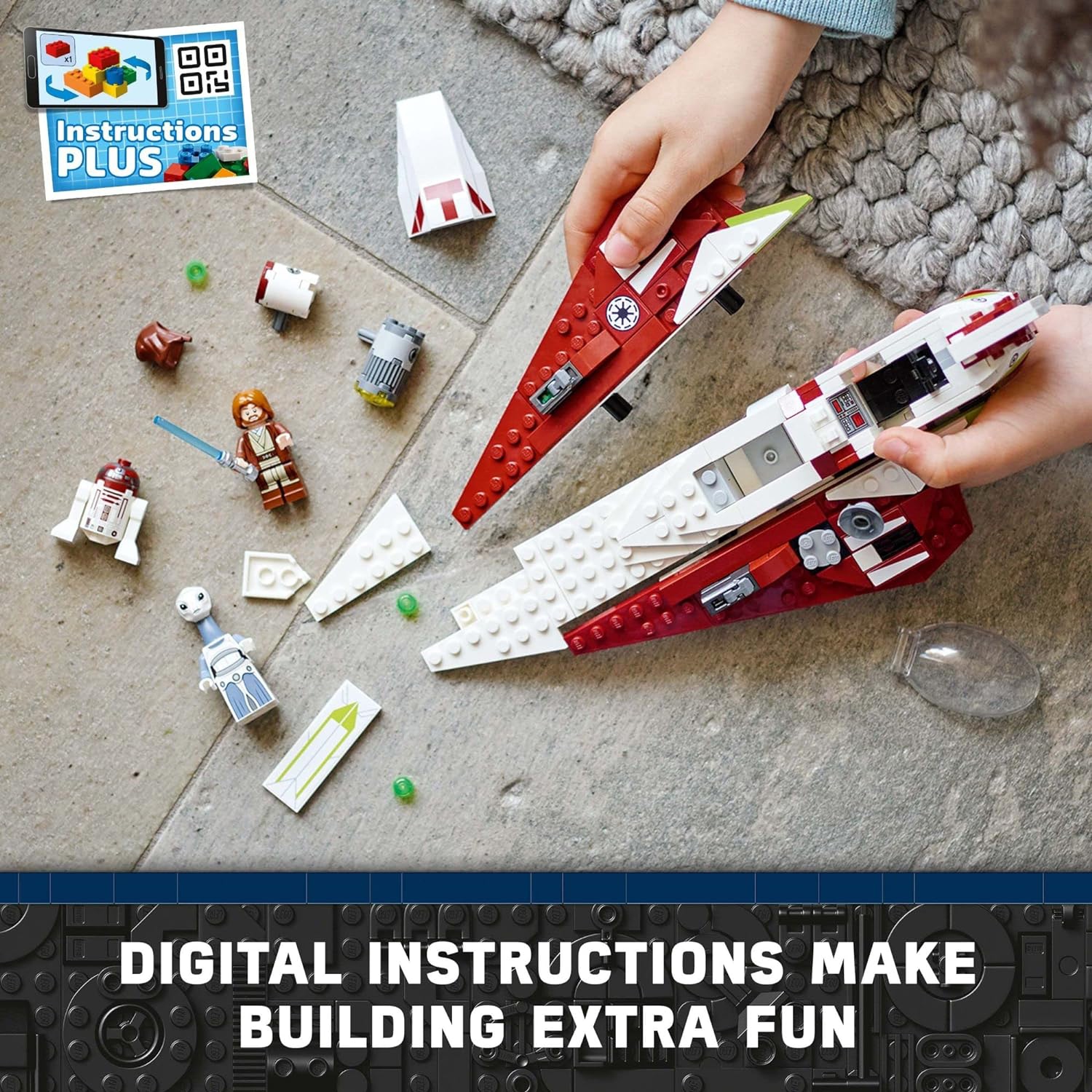 LEGO Star Wars OBI-Wan Kenobi's Jedi Starfighter 75333 Building Toy Set - Features Minifigures, Lightsaber, Clone Starship from Attack of The Clones,