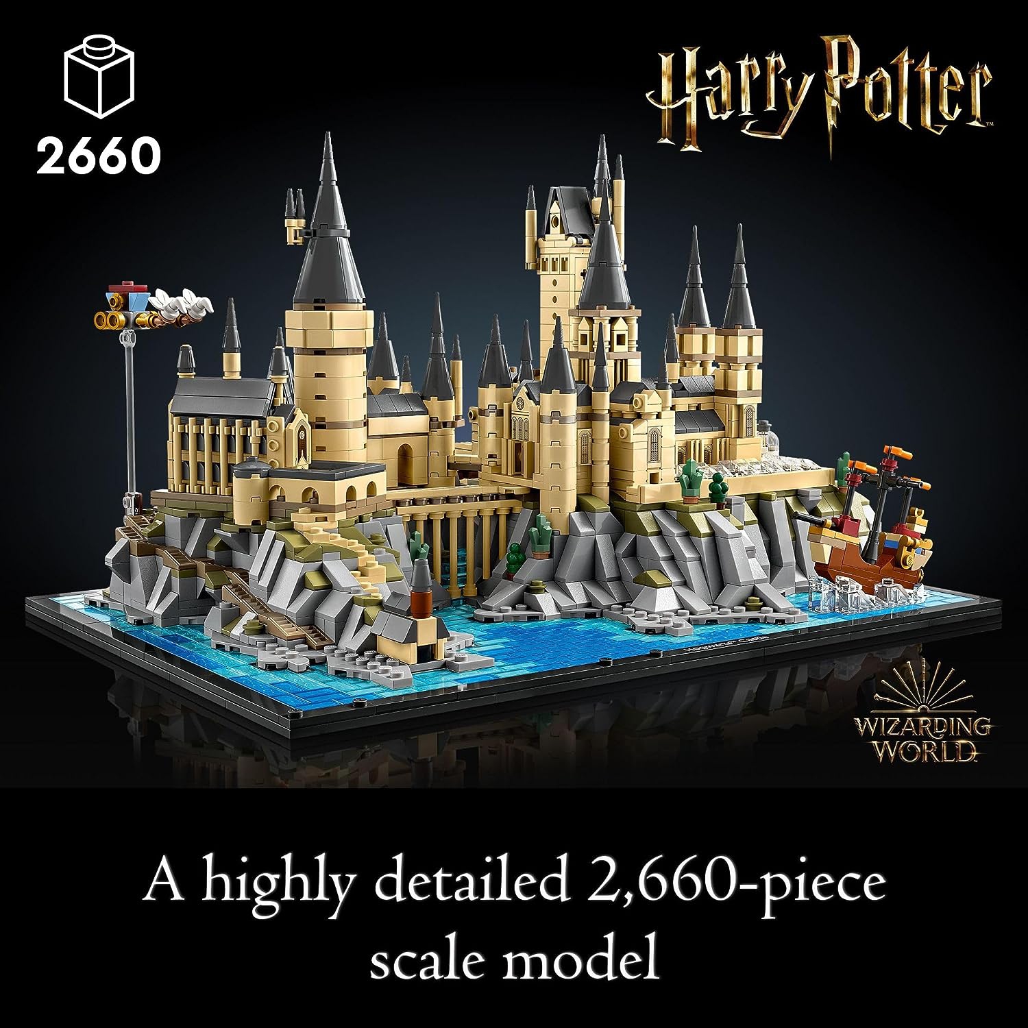 LEGO Harry Potter Hogwarts Castle and Grounds 76419 Building Set, Gift Idea for Adults, Buildable Display Model, Collectible Harry Potter Playset,