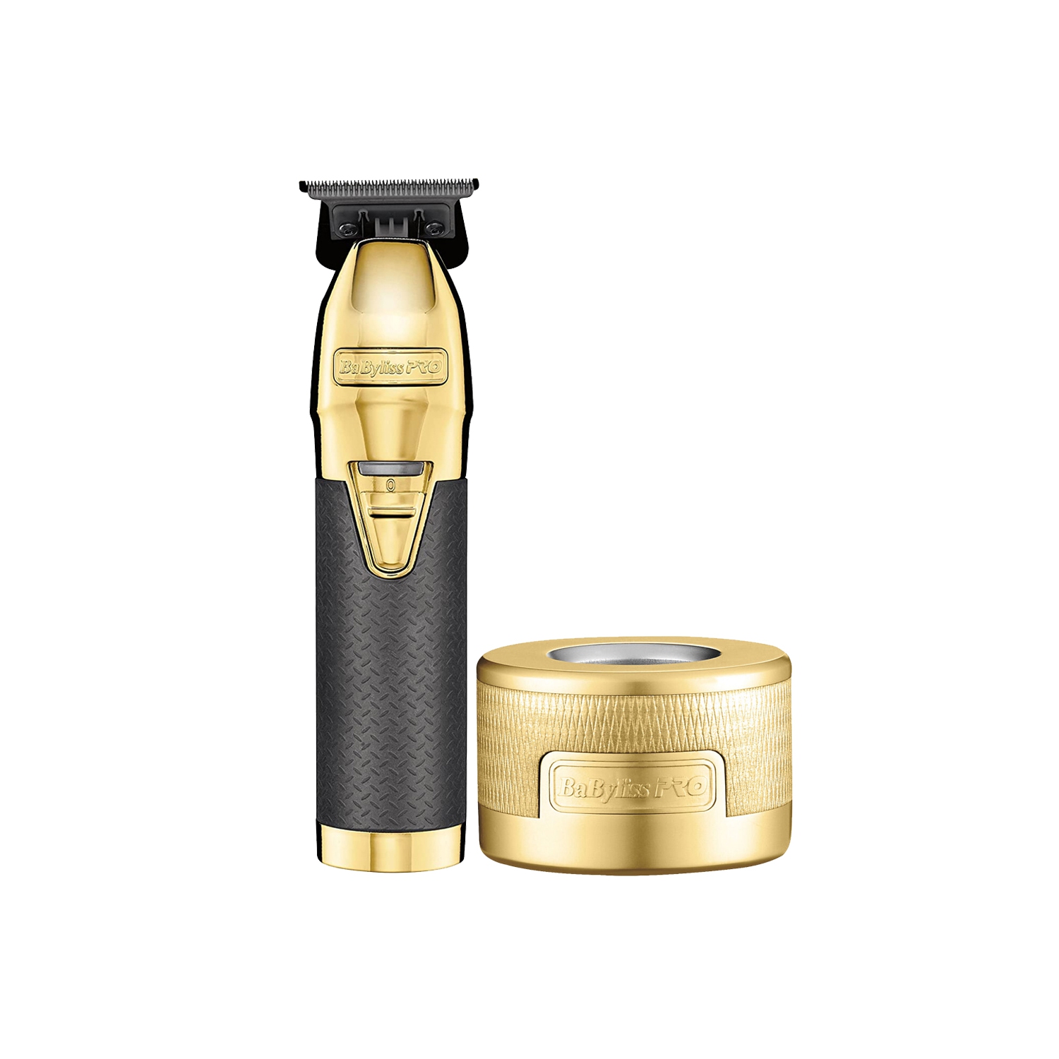 BaByliss PRO Gold FX Boost + Metal Lithium Outlining Trimmer + Babyliss Pro Gold FX Trimmer Charging Base fits FX787 Trimmers