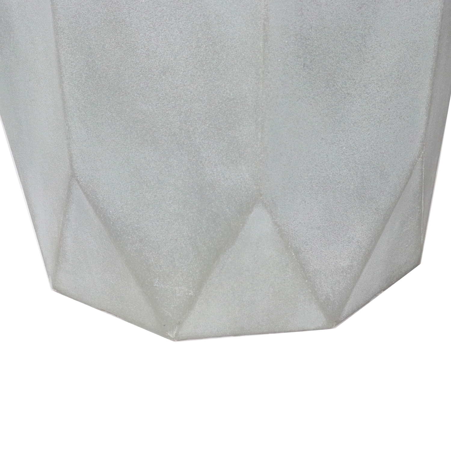 Sunnydaze 14.25 in Modern Faceted Polyresin Outdoor Planter - Light Gray