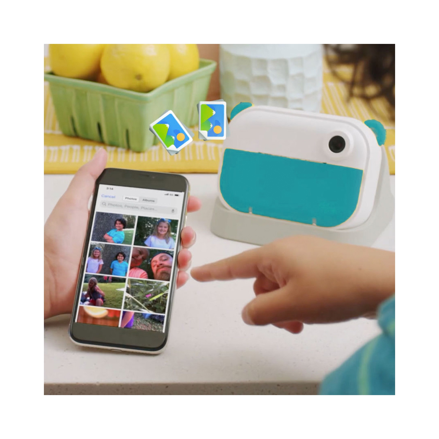 Mon appareil photo Mon premier Wi-Fi – appareil photo instantané pour enfants avec étiqueteuse thermique sans fil à transfert, carte microSD gratuite