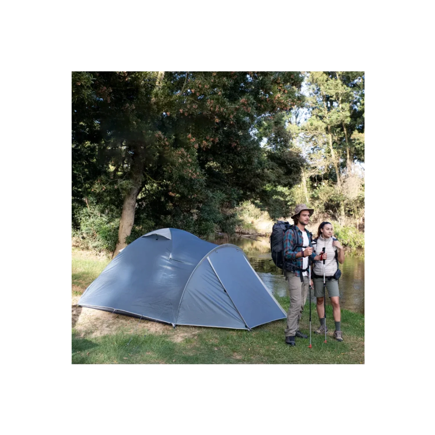 Tente pour 3&nbsp;personnes Naturehike P-PLUS | tente de randonnée avec sac à dos et camping en voiture