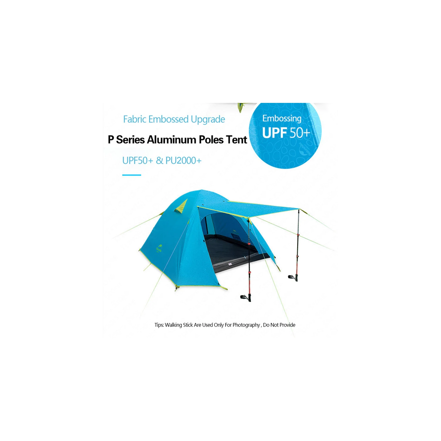 Naturehike P-Series Aluminum Pole Tent | Tent Camping Backpacking & Hiking(Yellow)