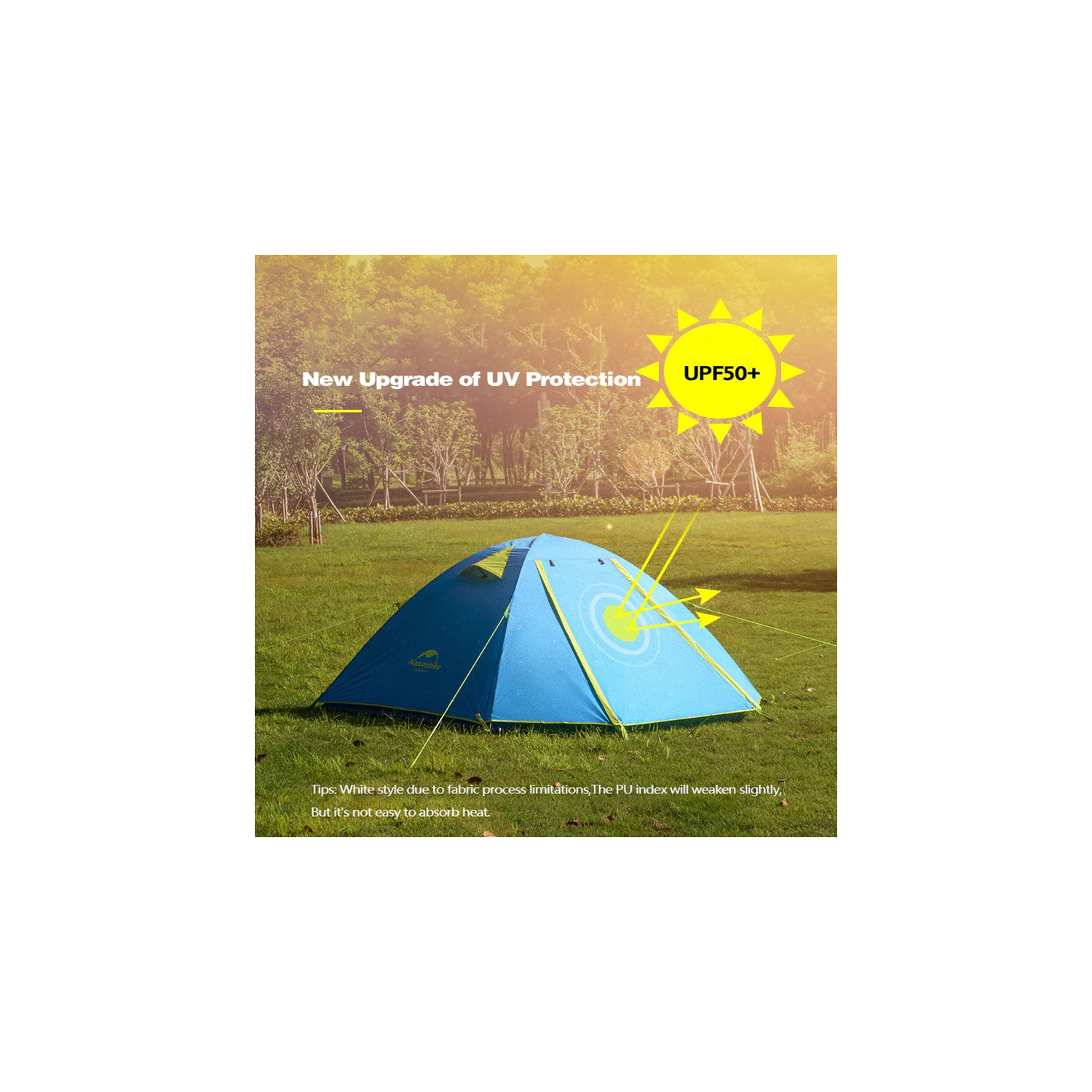 Naturehike P-Series Aluminum Pole Tent | Tent Camping Backpacking & Hiking(Yellow)