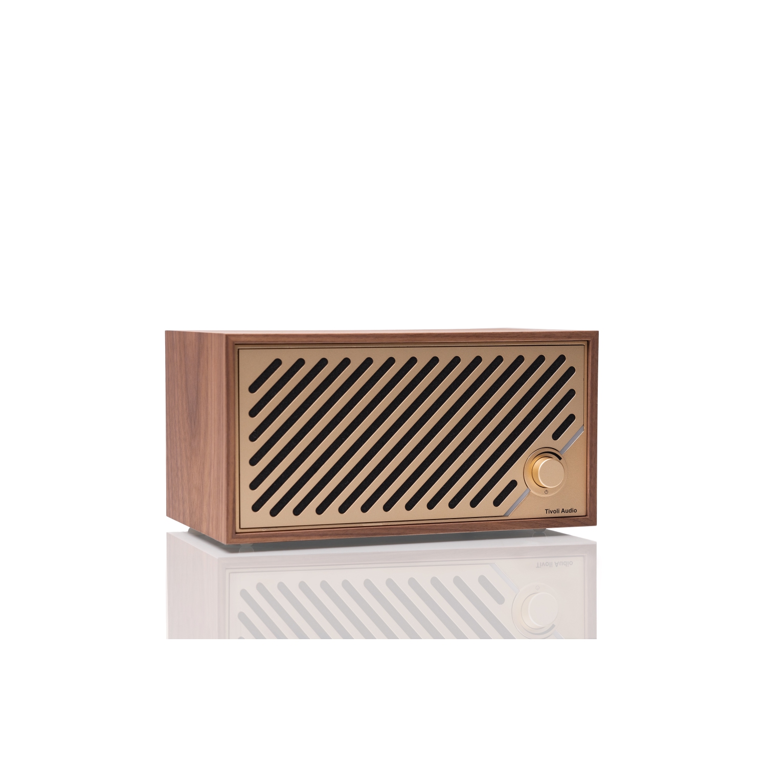 Haut-parleur intelligent à diffusion en continu Wi-Fi numérique Model Two de Tivoli Audio - Noyer/Doré