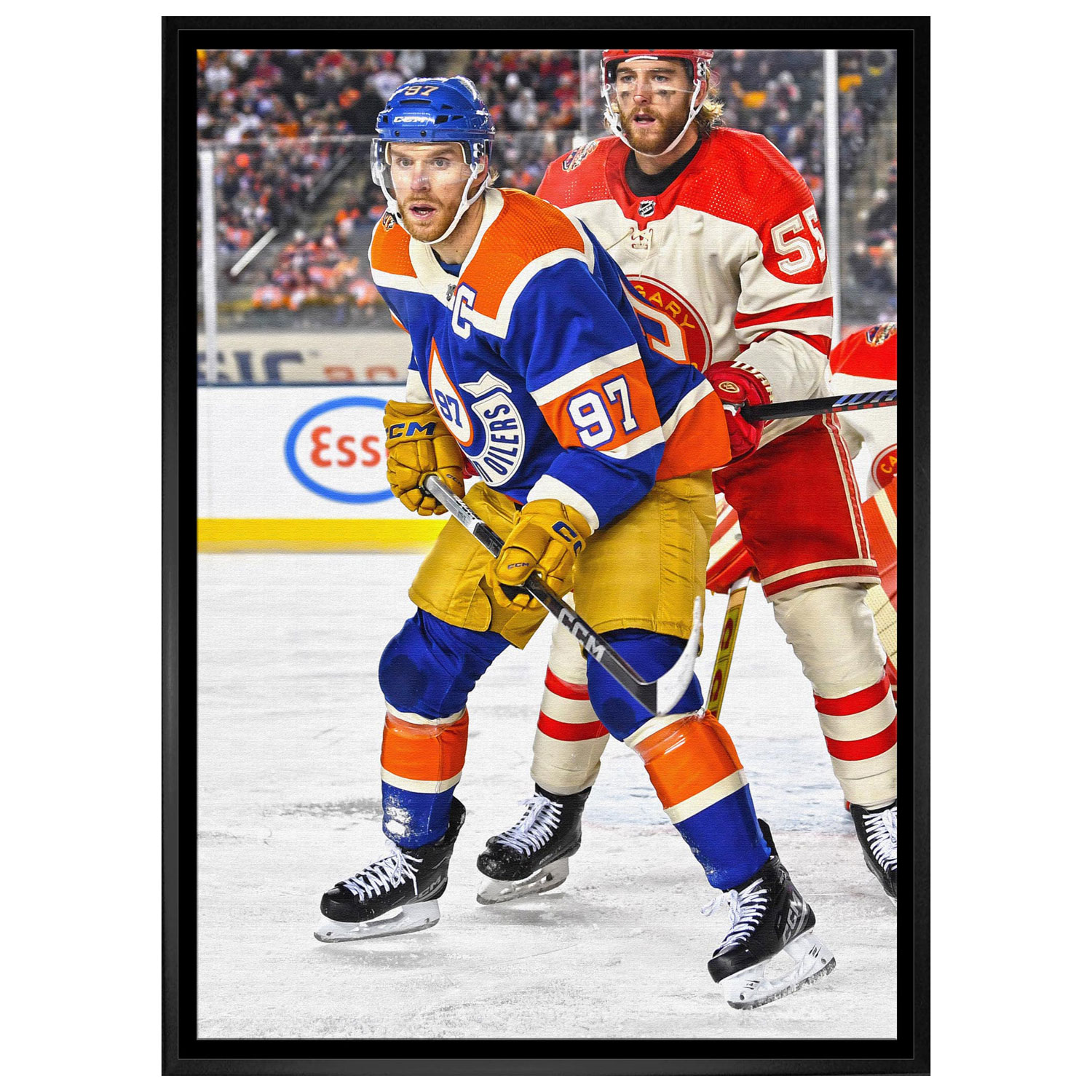 Frameworth Edmonton Oilers: Connor McDavid Framed Canvas