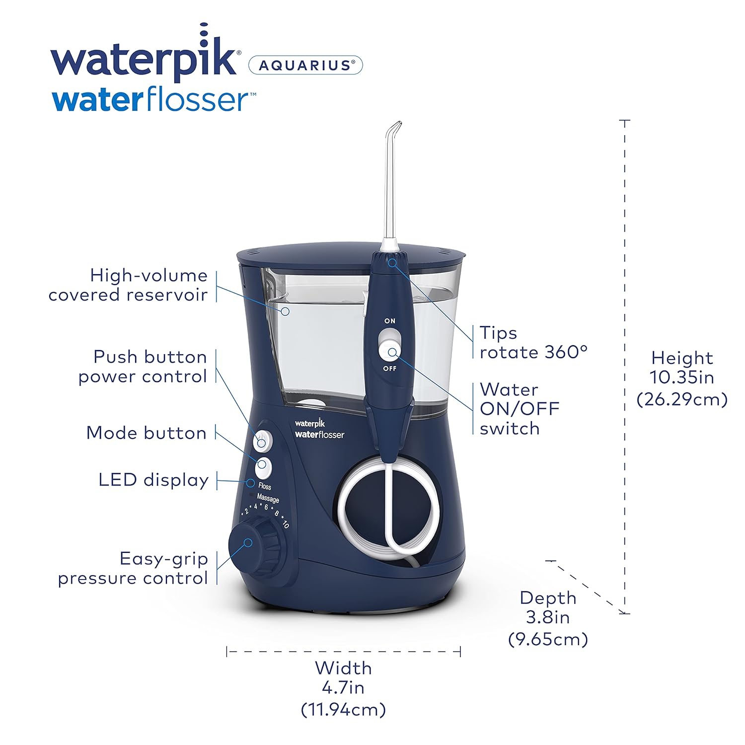 Waterpik WP-660 Water Flosser Electric Dental Countertop Professional Oral Irrigator For Teeth