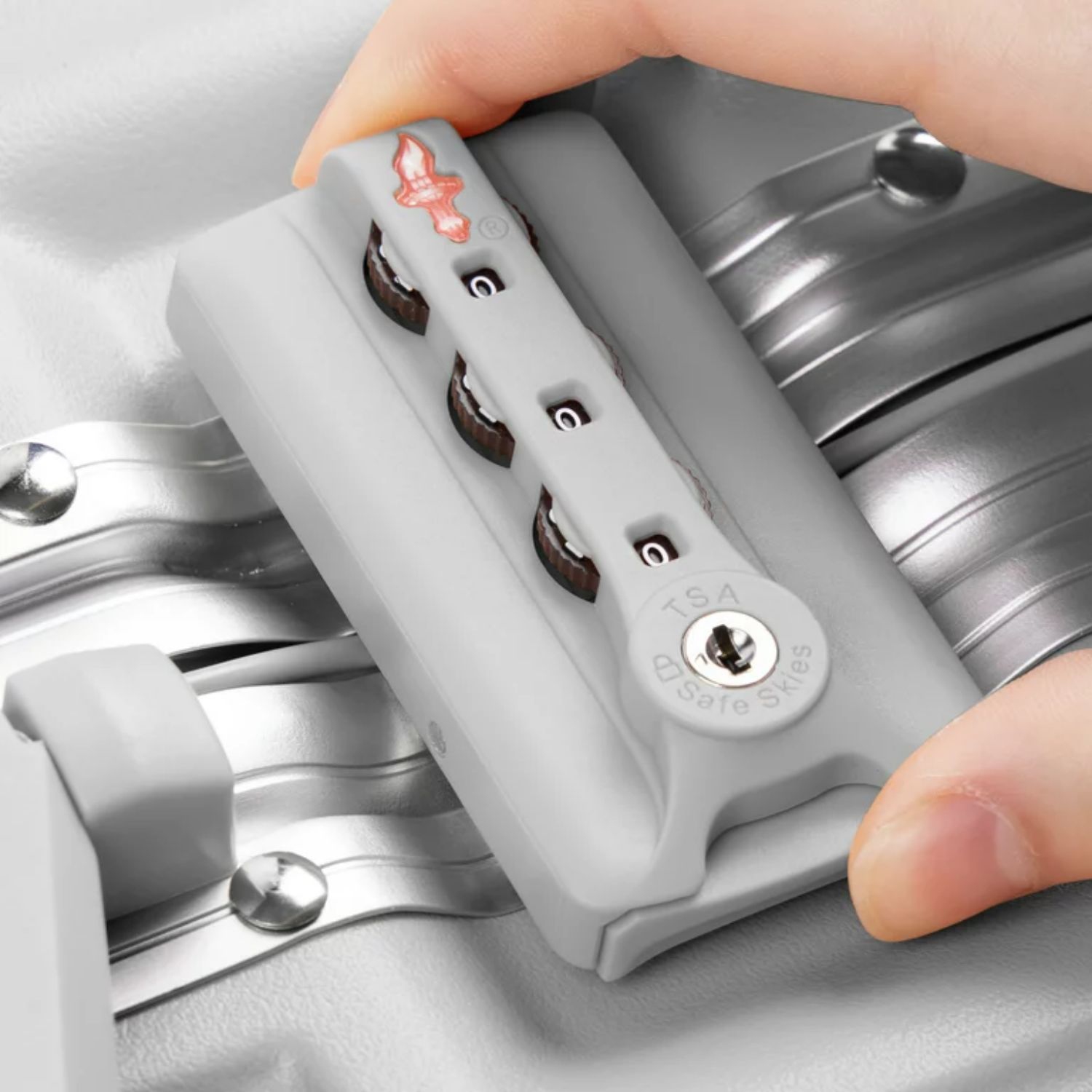 Carry On Luggage - Aluminium Frame, PC ABS Hard Shell, Suitcases with Wheels, TSA Lock, No Zipper - 20 24 28 in Silver