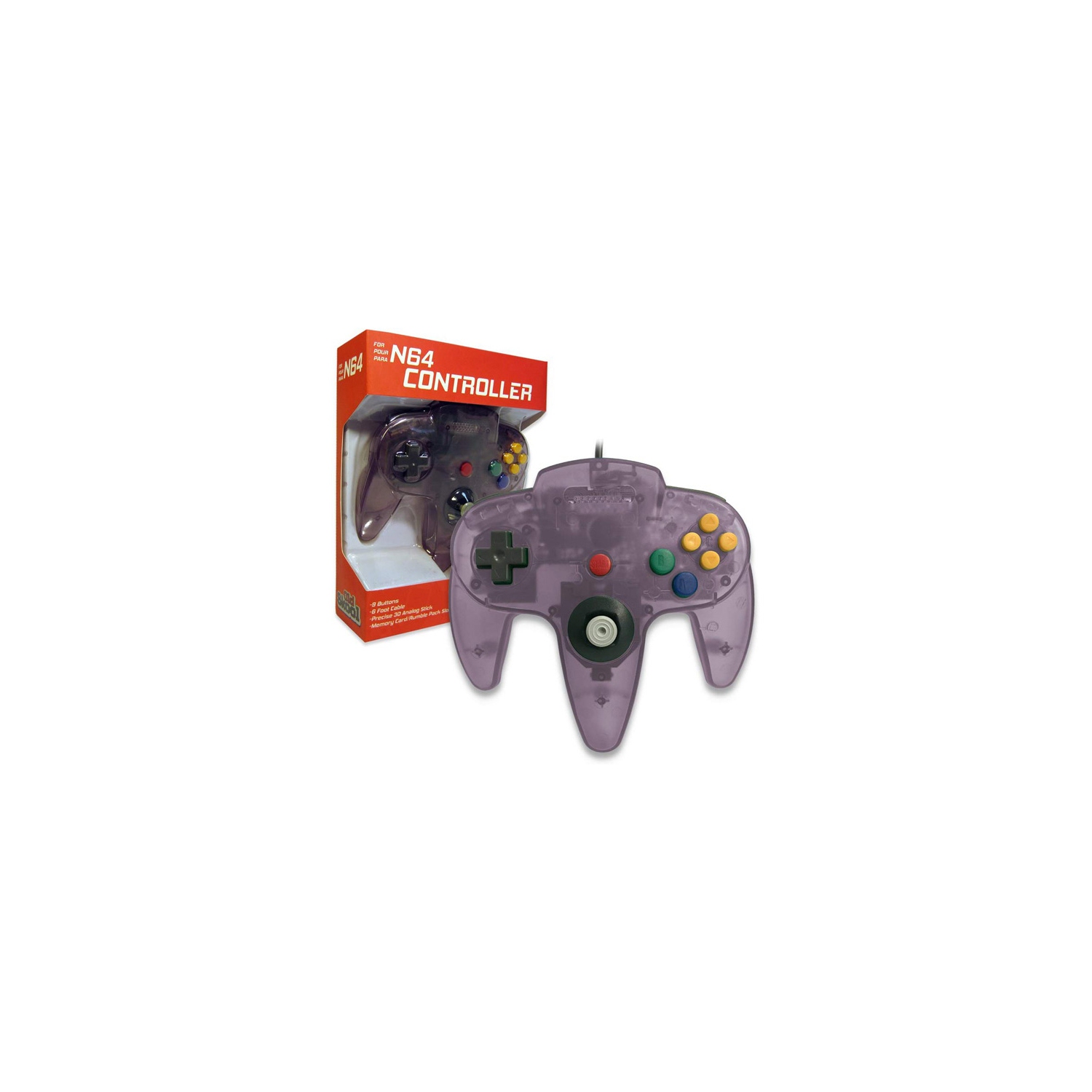 Atomic Purple Wired Controller for N64