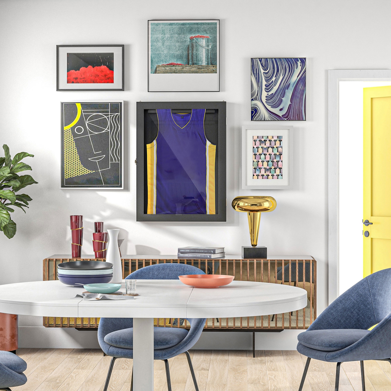 HOMCOM – cadre de présentation en jersey, boîte Shadow en acrylique pour chandail de football de basketball