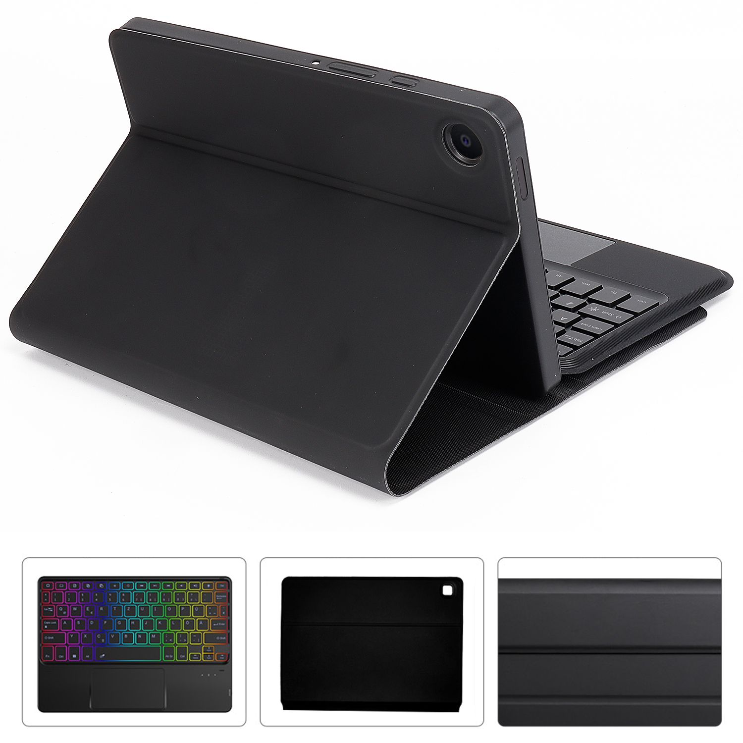 SaharaCase - Étui-clavier avec tapis de souris pour Samsung Tab A9 - Noir