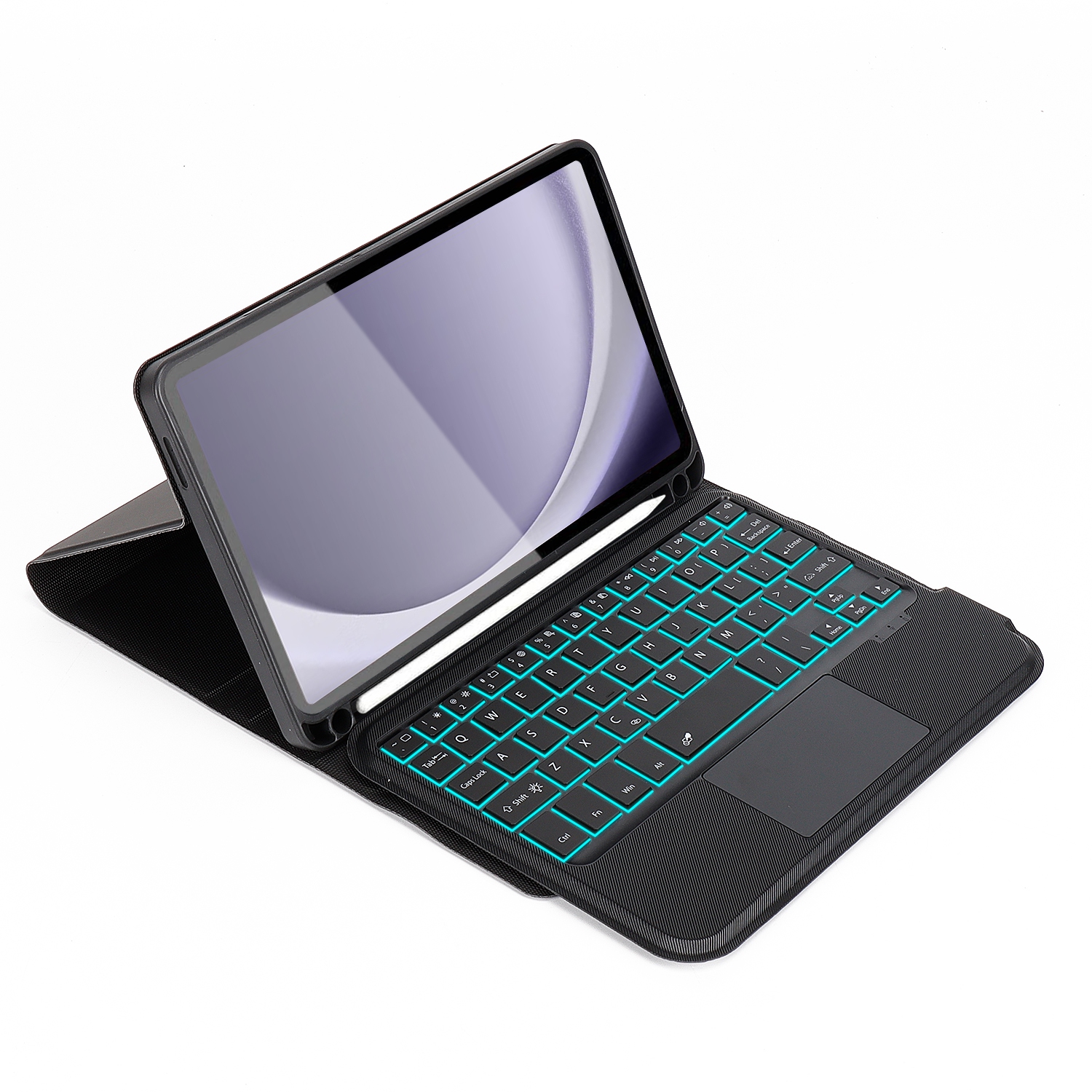 SaharaCase - Étui-clavier avec tapis de souris pour Samsung Tab A9 - Noir