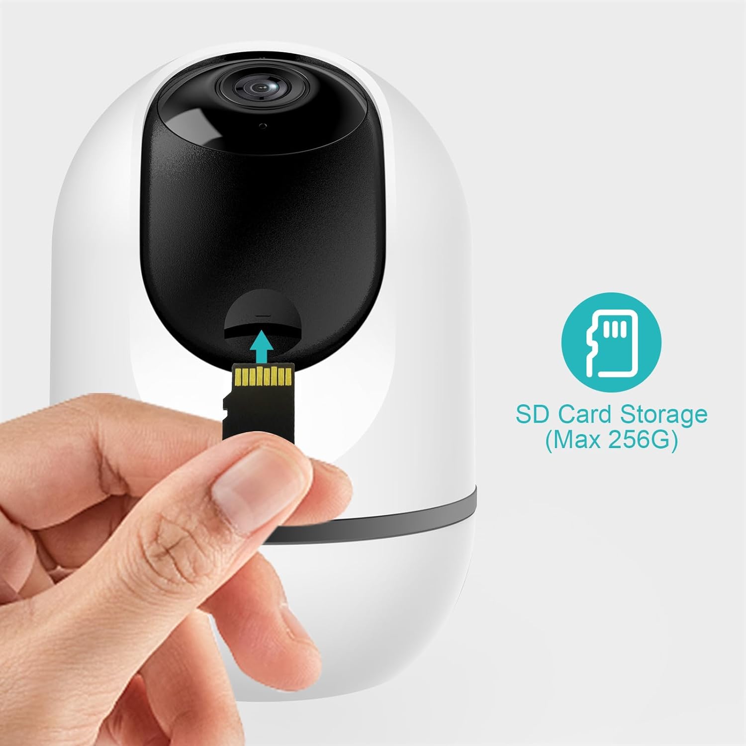 WUUK 4MP Indoor Security Camera with 32GB Ultra Memory Card, 360° Pan Tilt Cam for Baby Monitor, Wi-Fi Home Security Pet Camera for Dog or Cat,