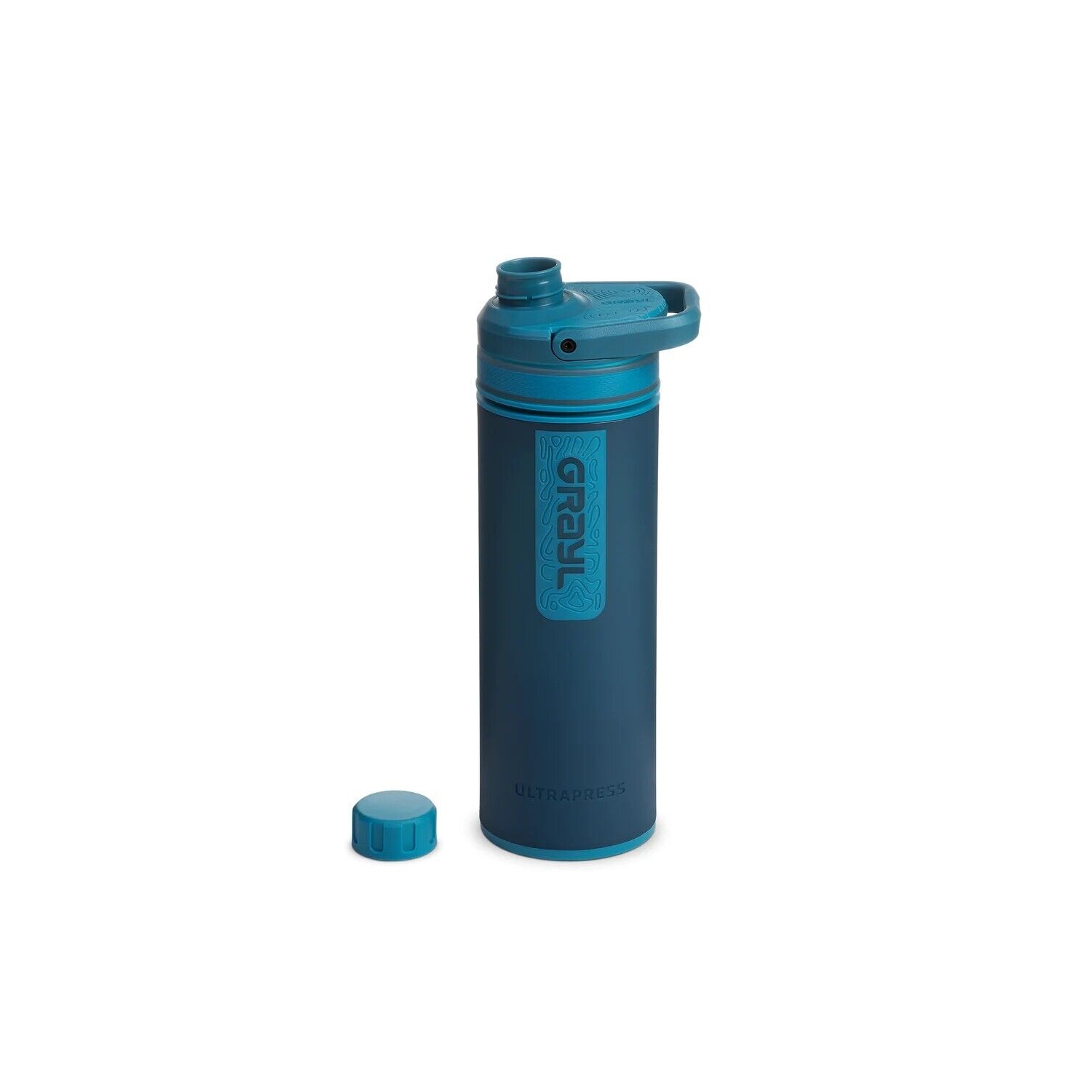 BOUTEILLE PURIFICATEUR D'EAU ULTRAPRESS GRAYL - filtre à eau 16,9oz/500&nbsp;ml, BLEU FORÊT