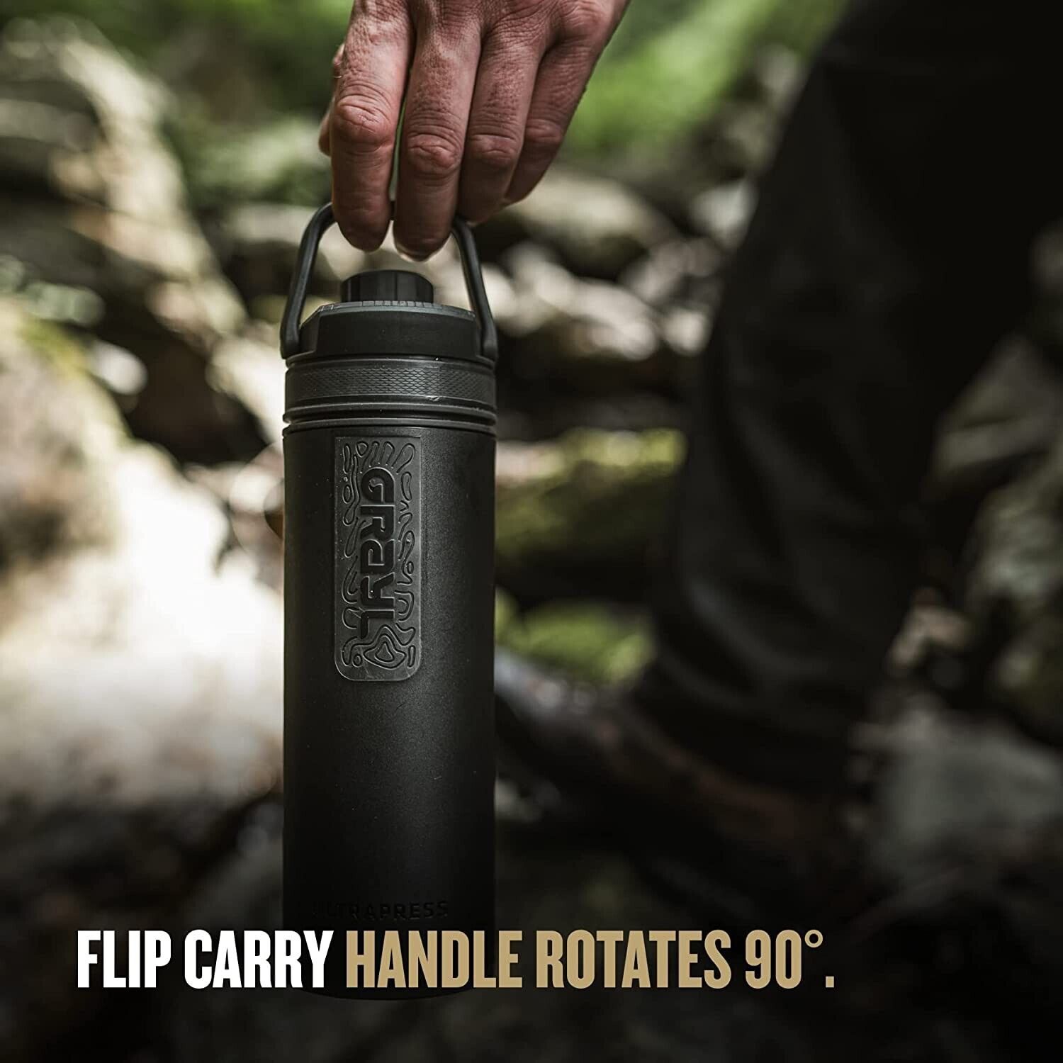 GRAYL ULTRAPRESS WATER PURIFIER BOTTLE - 16.9OZ/500ml CAMP BLACK Water Filter