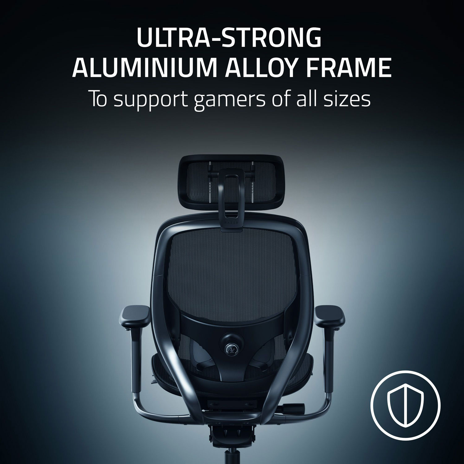 Fauteuil de jeu ergonomique en tissu maillé Fujin Pro de Razer - Noir